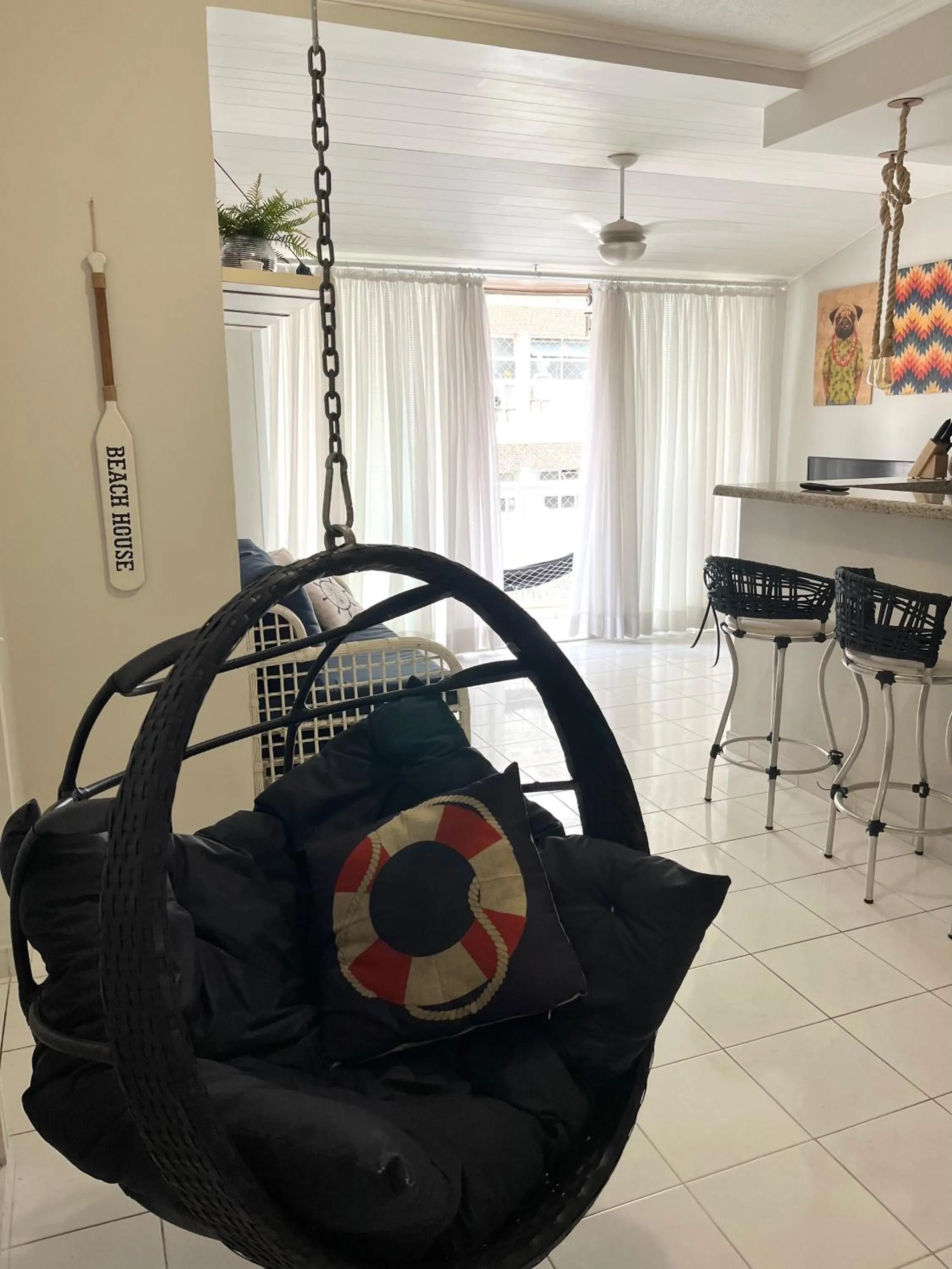 Living room in Guarujá Flat