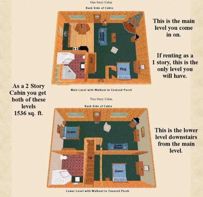 Secluded 2 story cabin Pool WiFi smart TVs