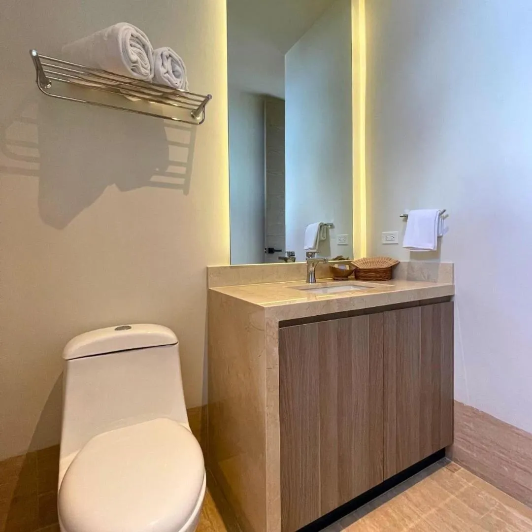 Toilet in Brand New Condo with Rooftop Pool