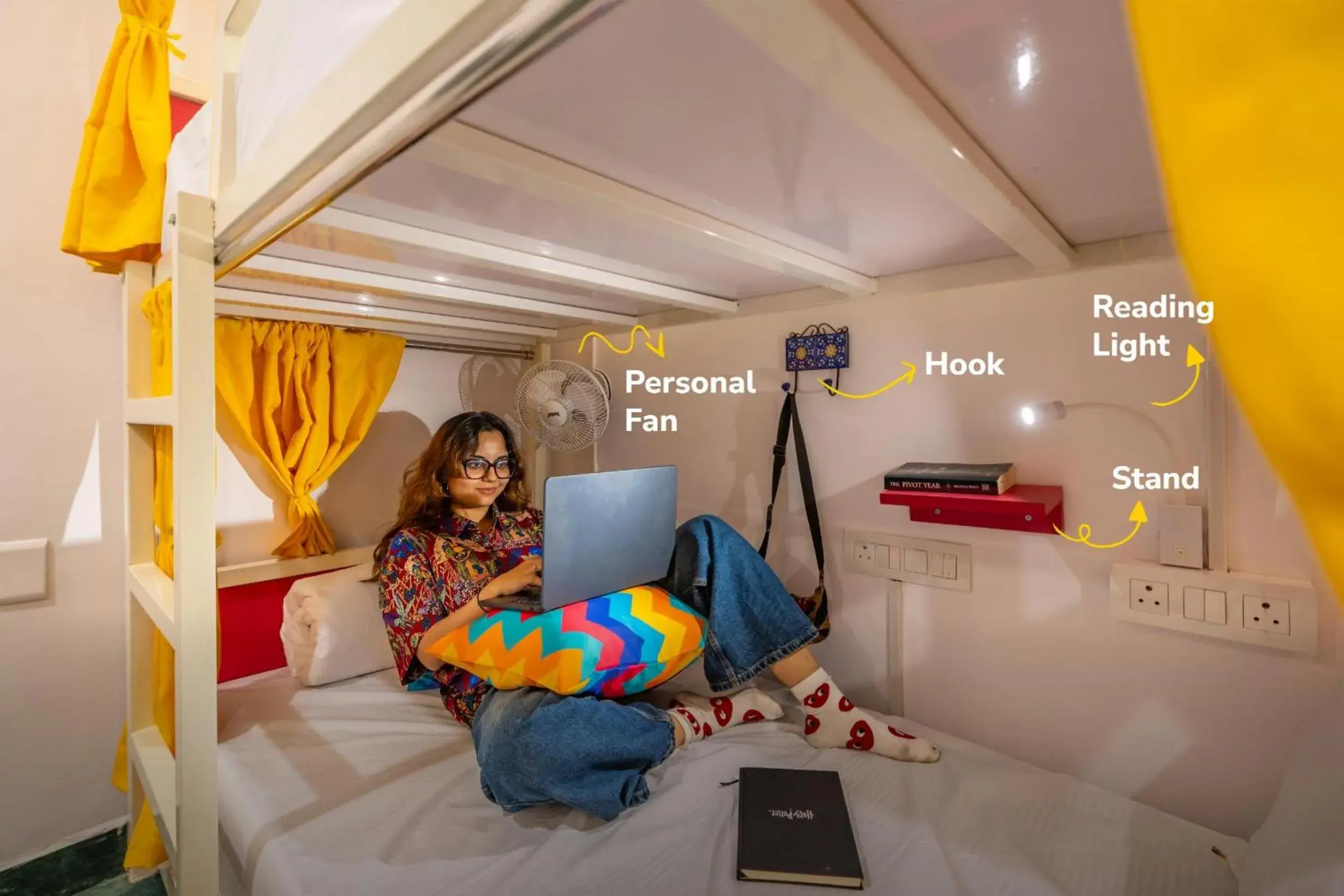 Bed in goSTOPS Goa, Baga Bed in goSTOPS Goa, Baga