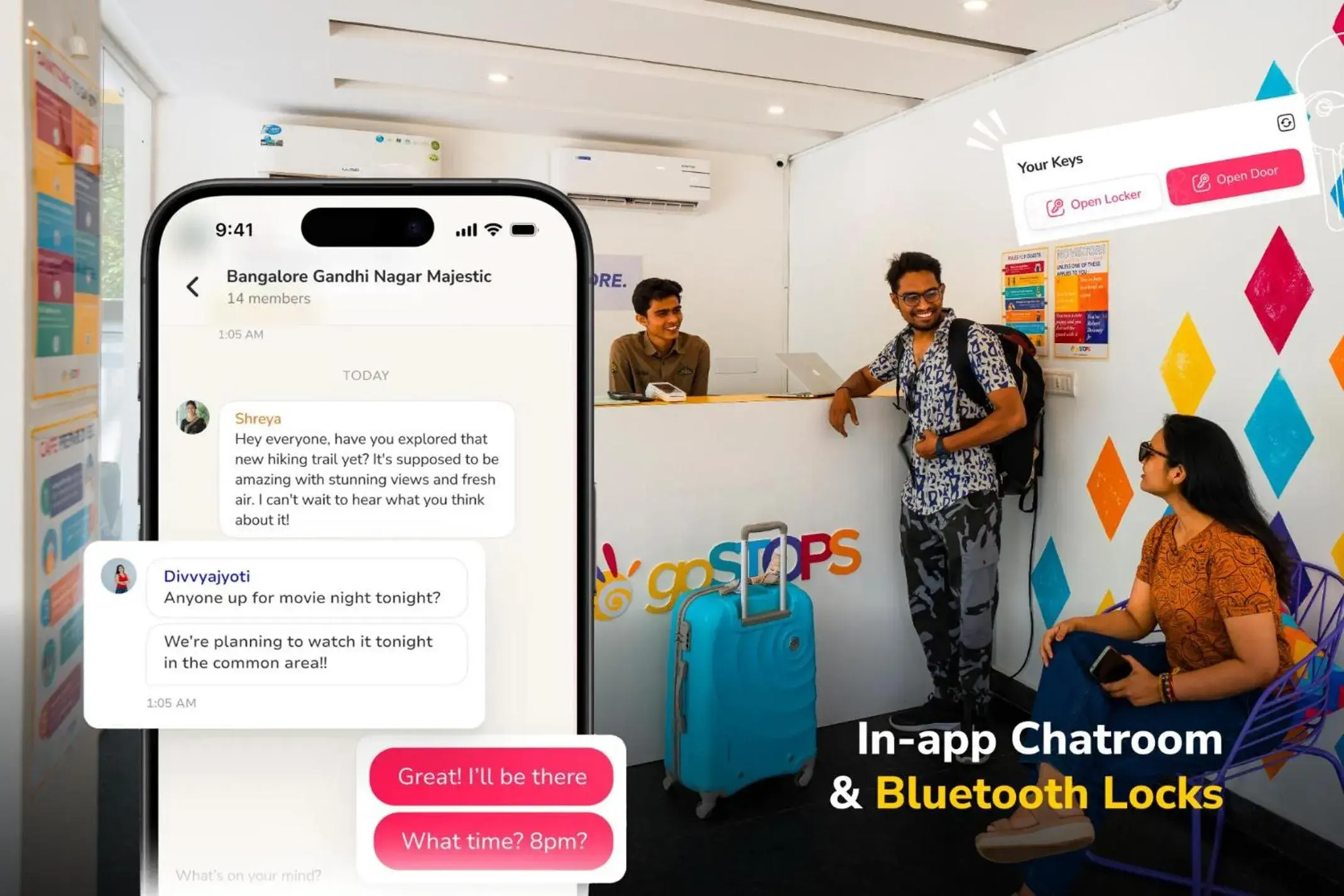 Lobby or reception in goSTOPS Goa, Baga Lobby or reception in goSTOPS Goa, Baga