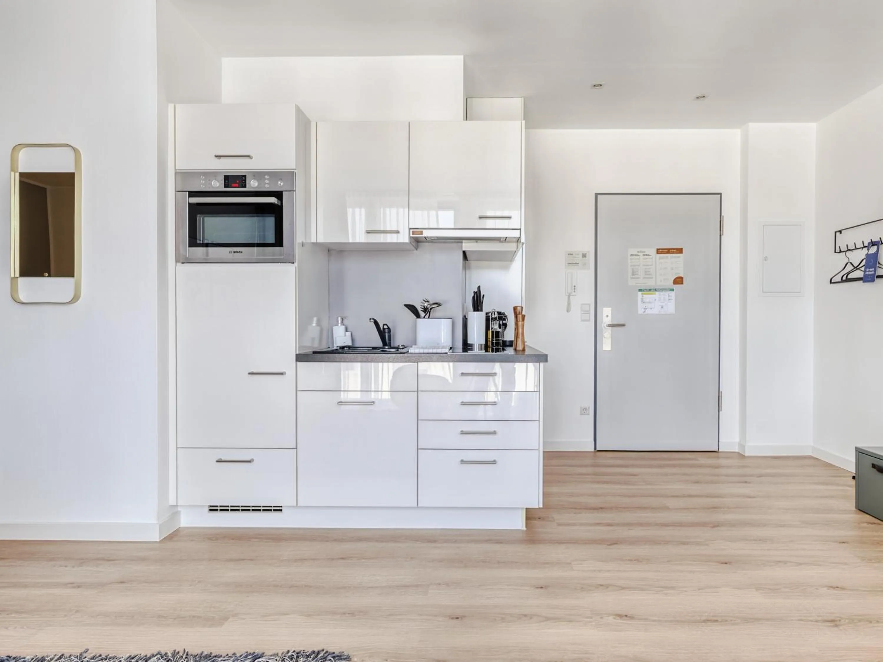 Kitchen or kitchenette in Limehome Aalen Reichsstädter Str