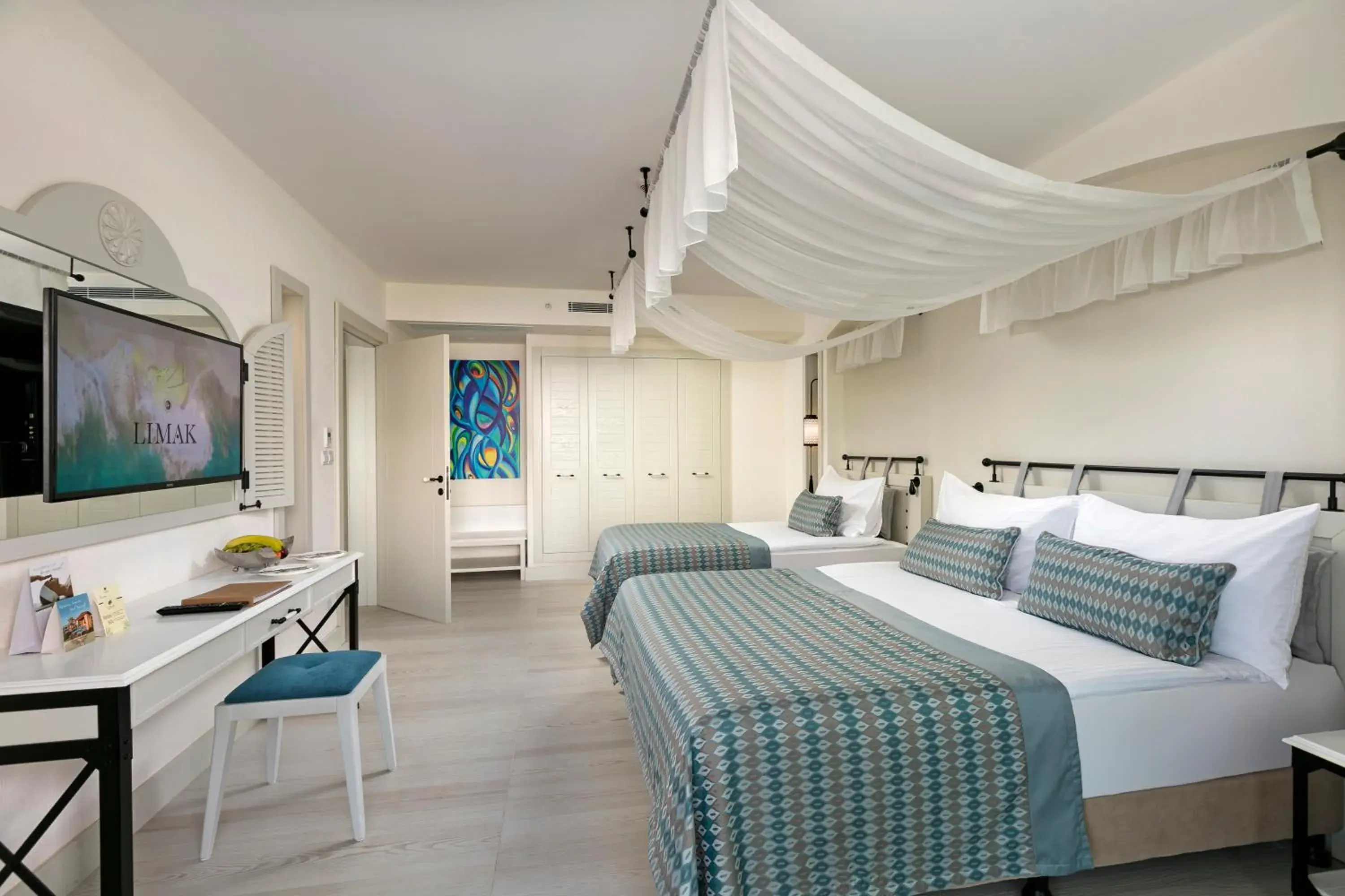 Bedroom, Bed in Limak Cyprus Deluxe Hotel Bedroom, Bed in Limak Cyprus Deluxe Hotel