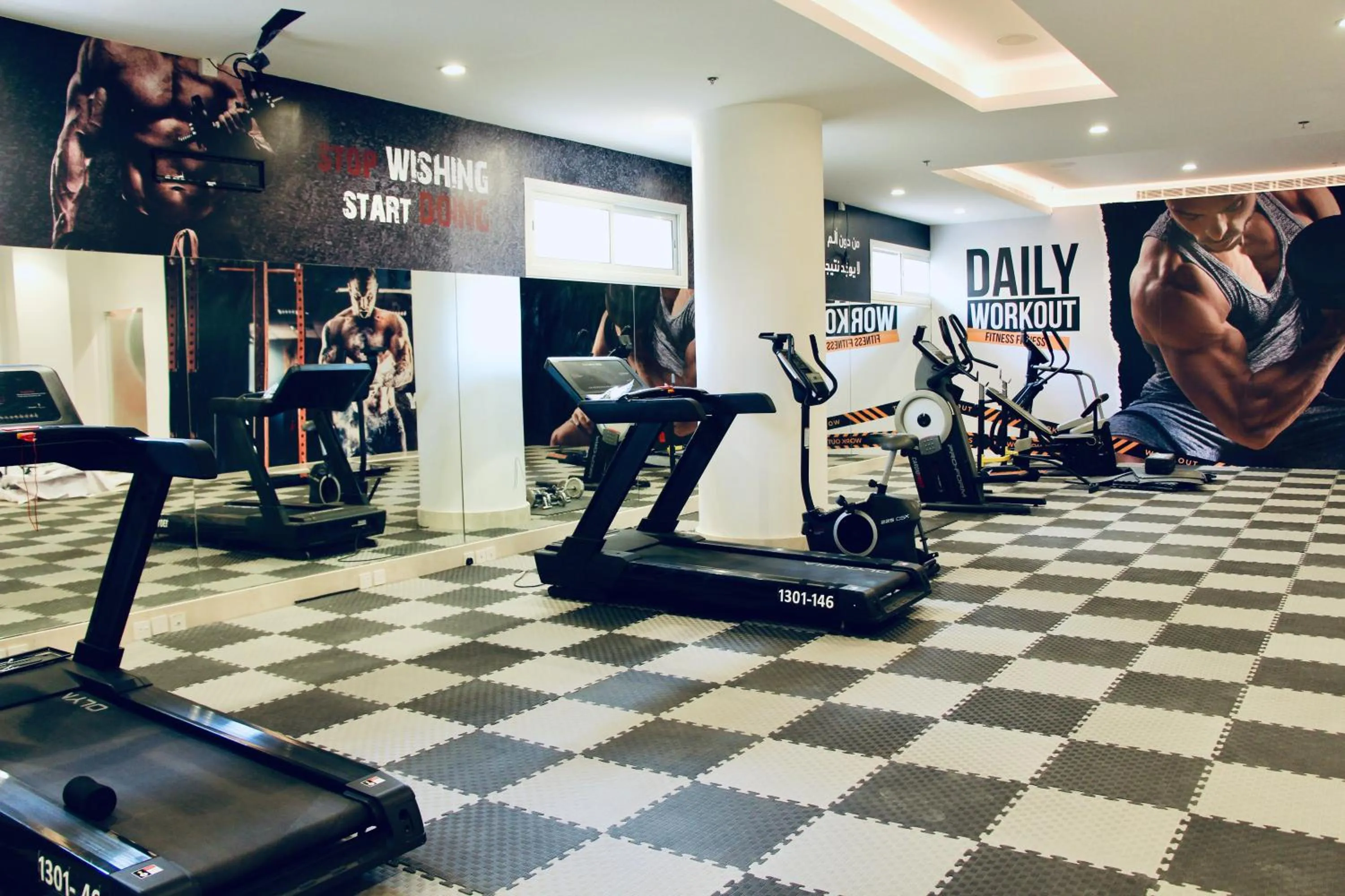 Fitness centre/facilities in Hayat Al Riyadh Washam Hotel