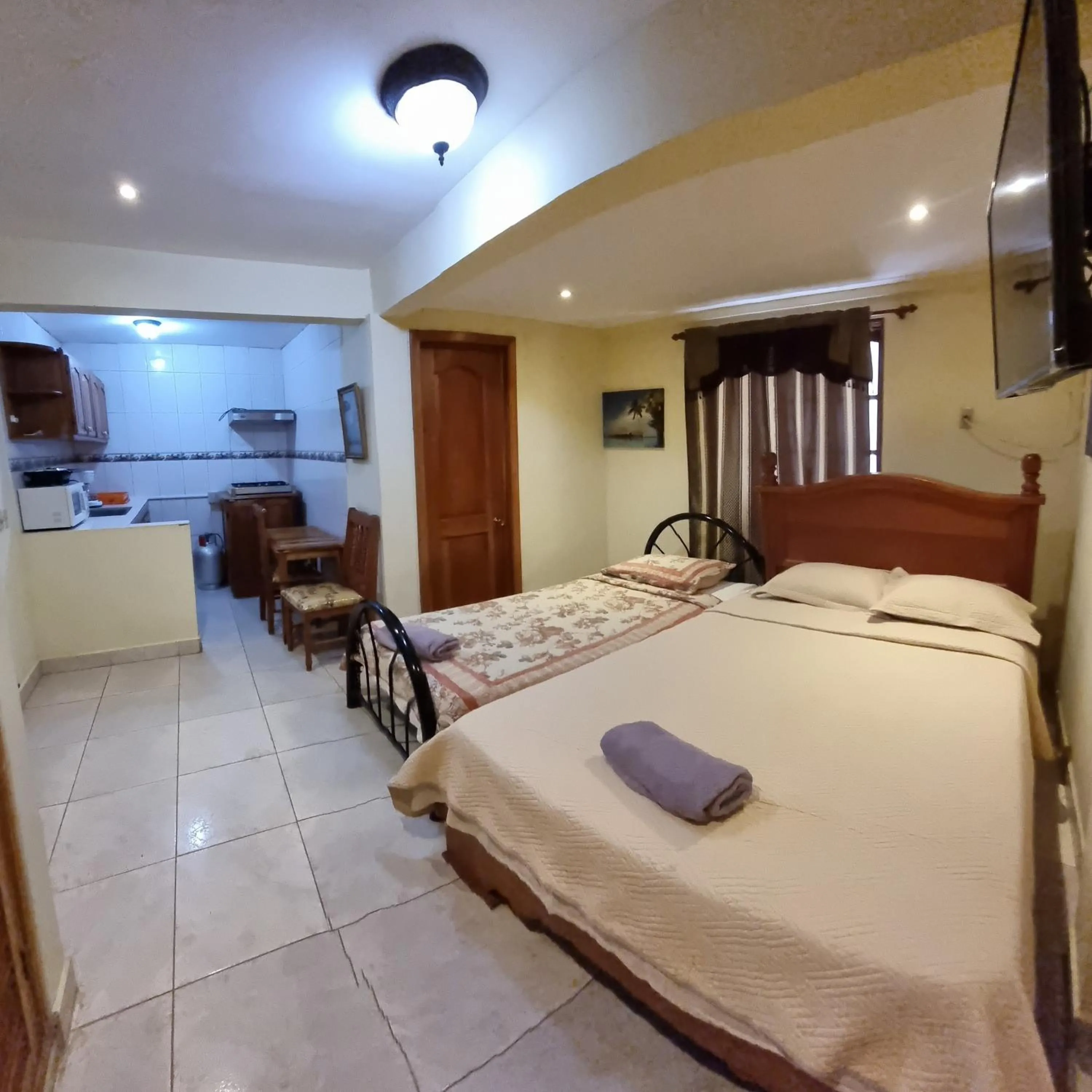 Bed in Hostal Bocas Tropical Paradise
