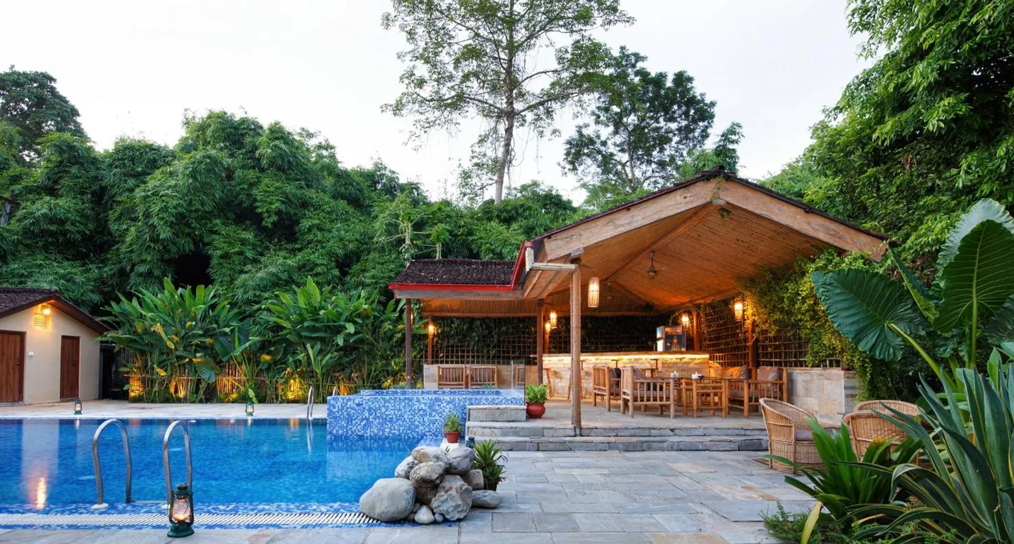 Garden view in Green Mansions Jungle Resort