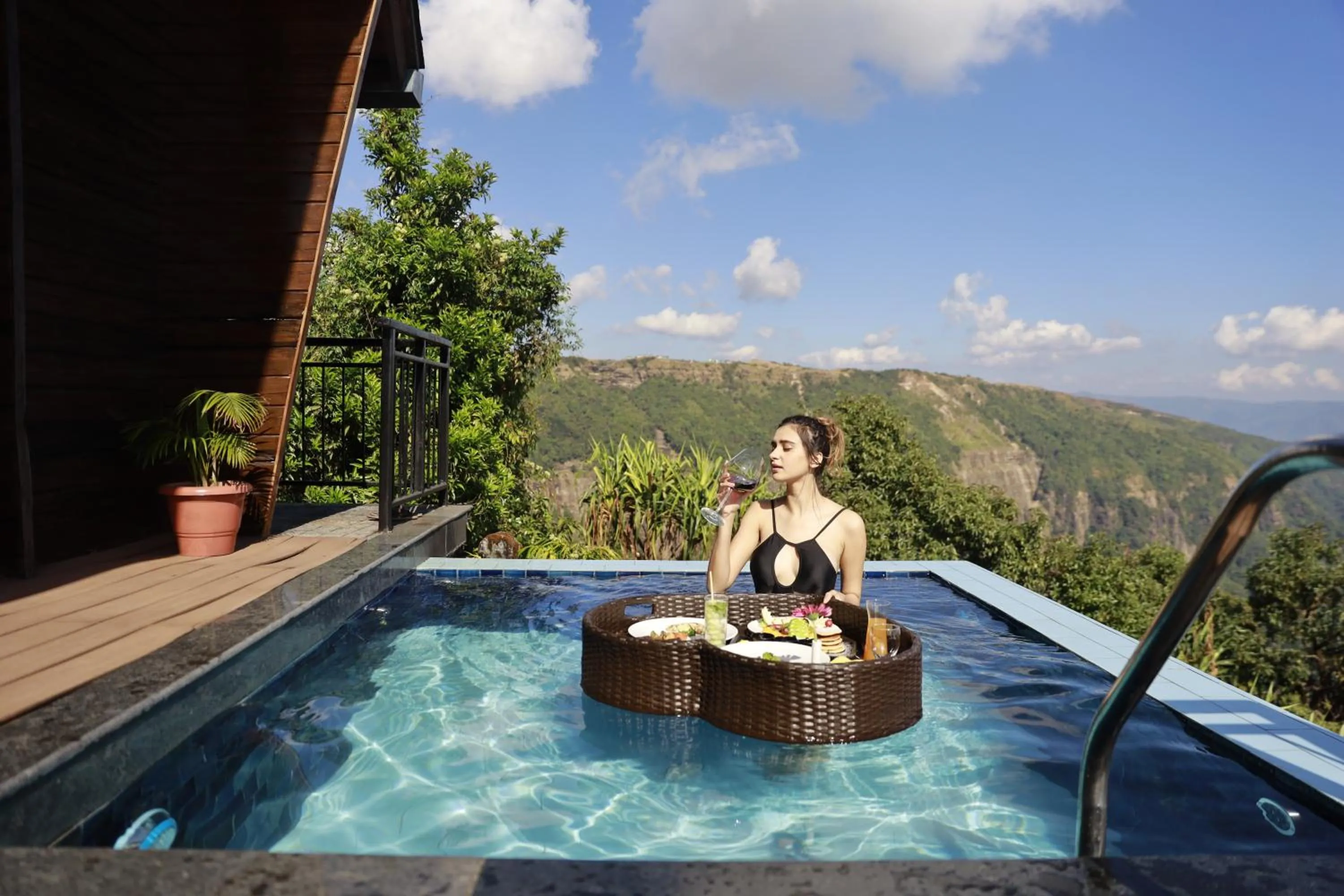 Pool view in Polo Cherrapunjee Resort