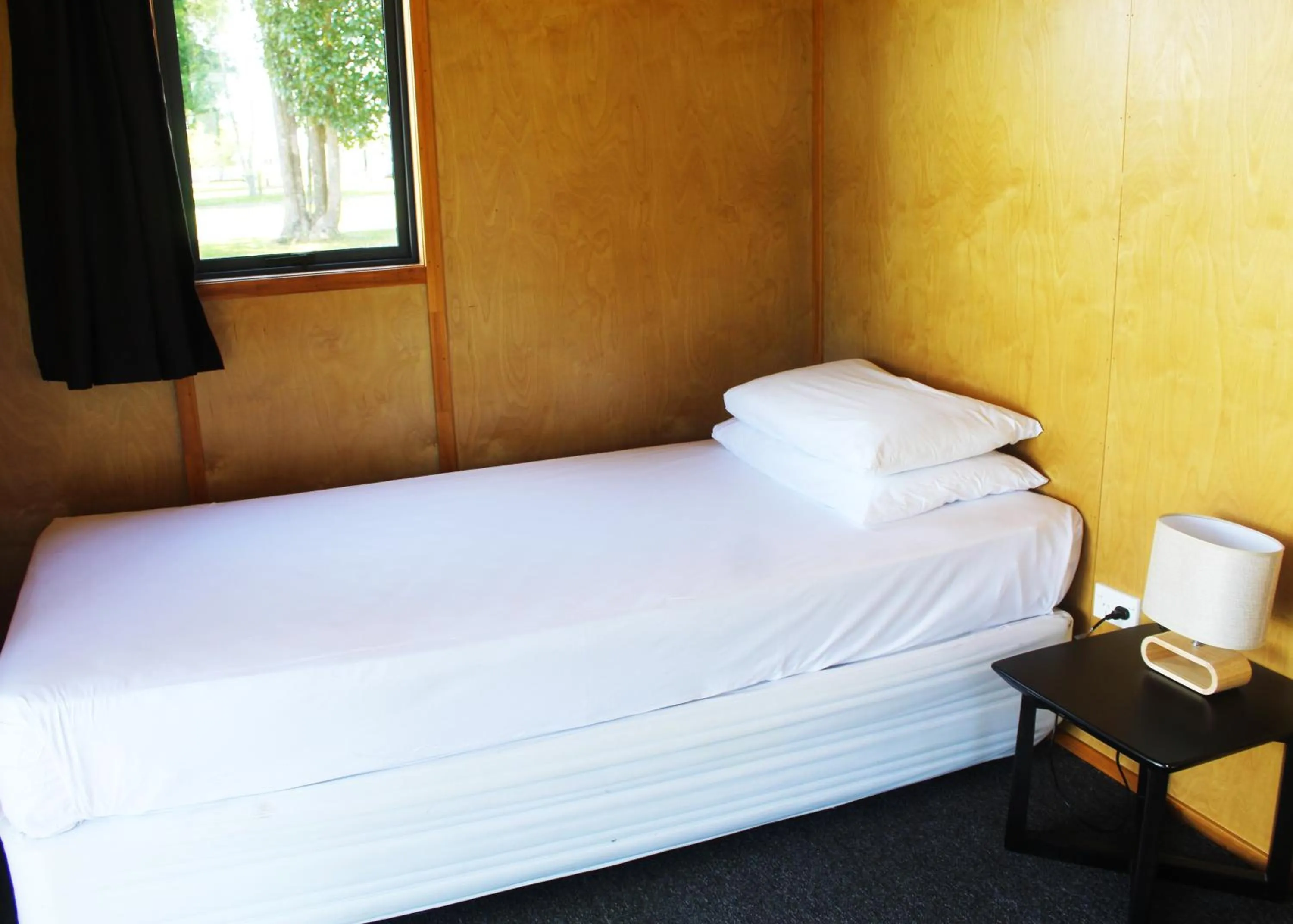 Bed in Waitangi Holiday Park