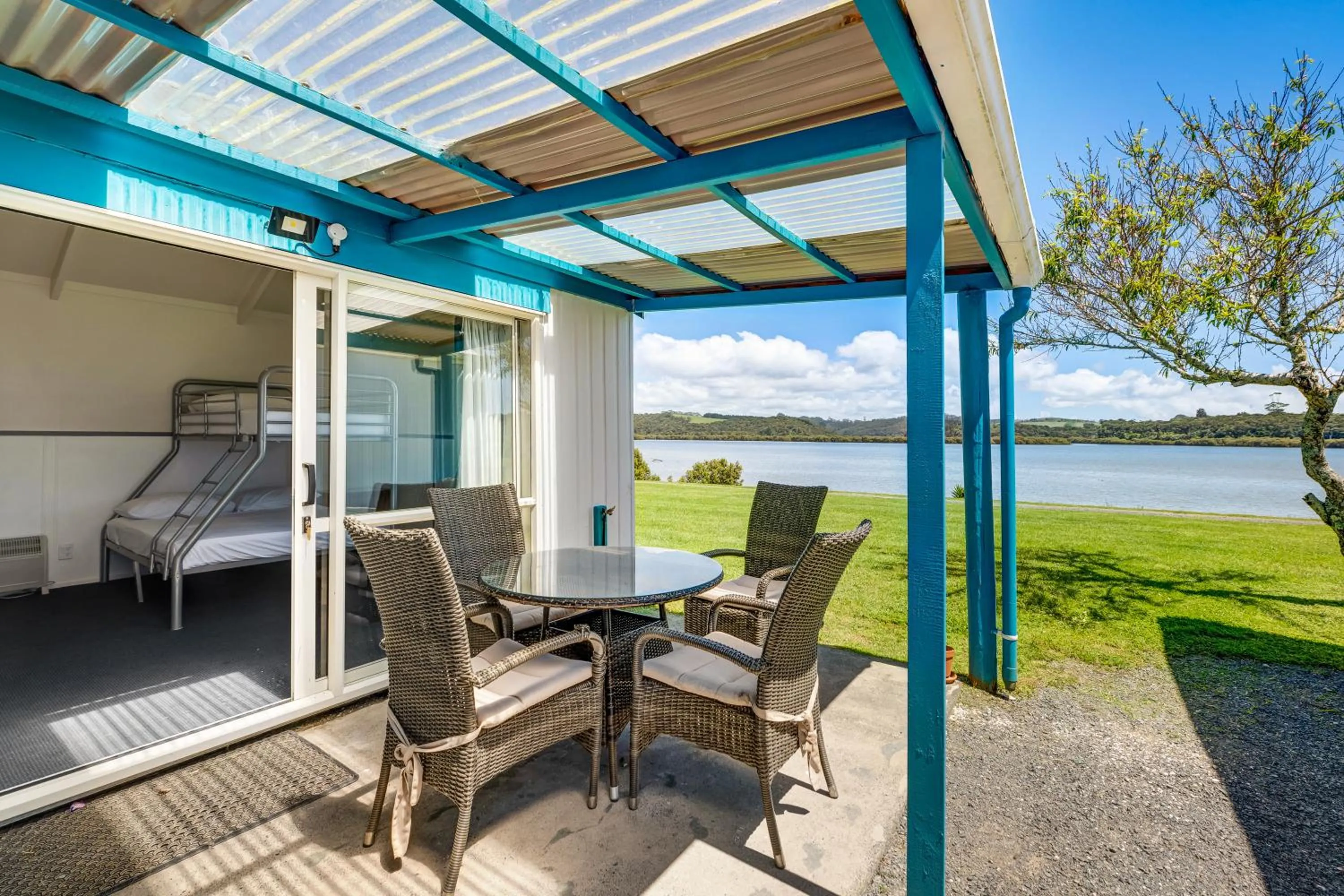 Patio in Waitangi Holiday Park