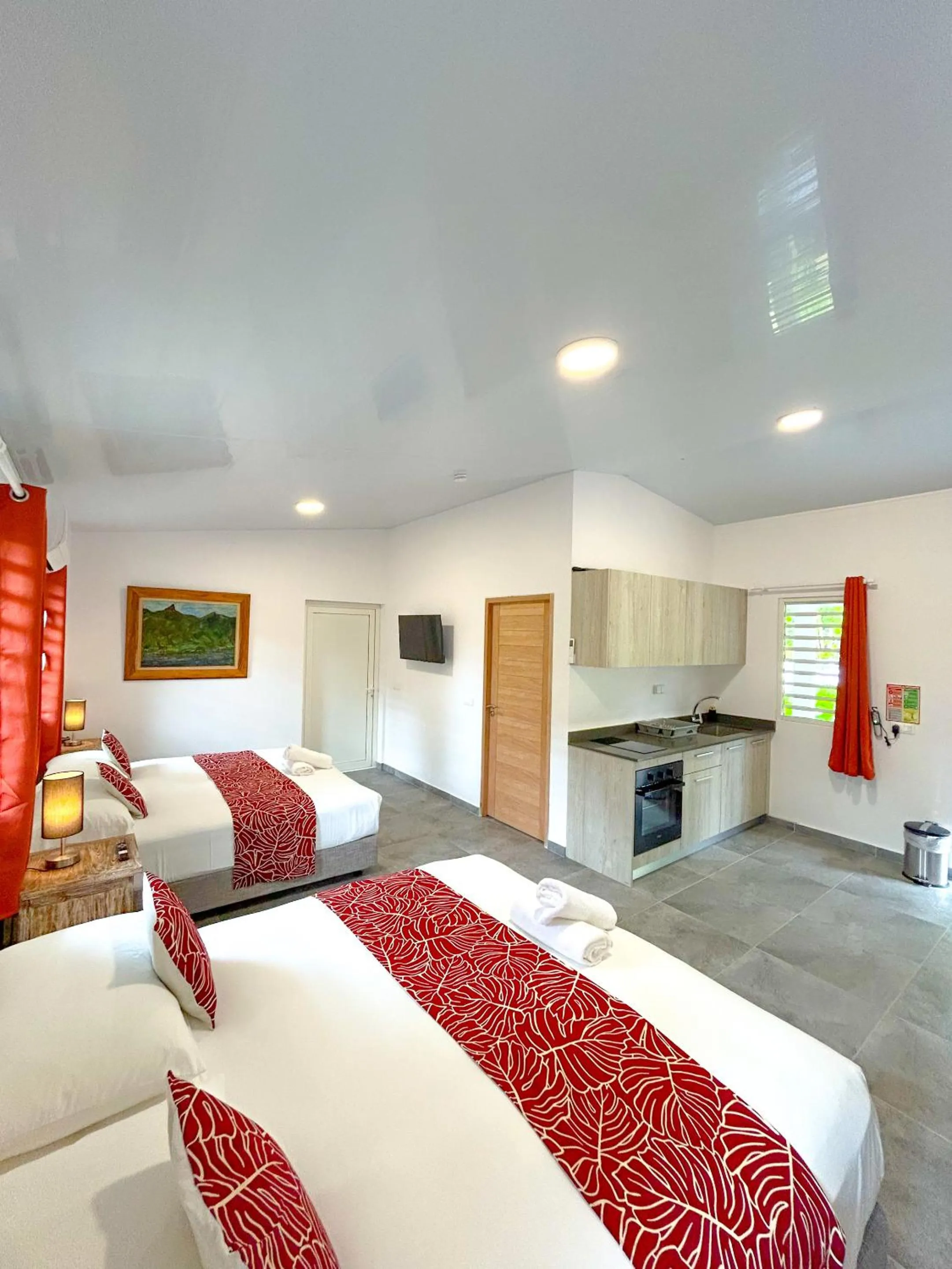 Bedroom, Bed in Pare LODGE TAHITI