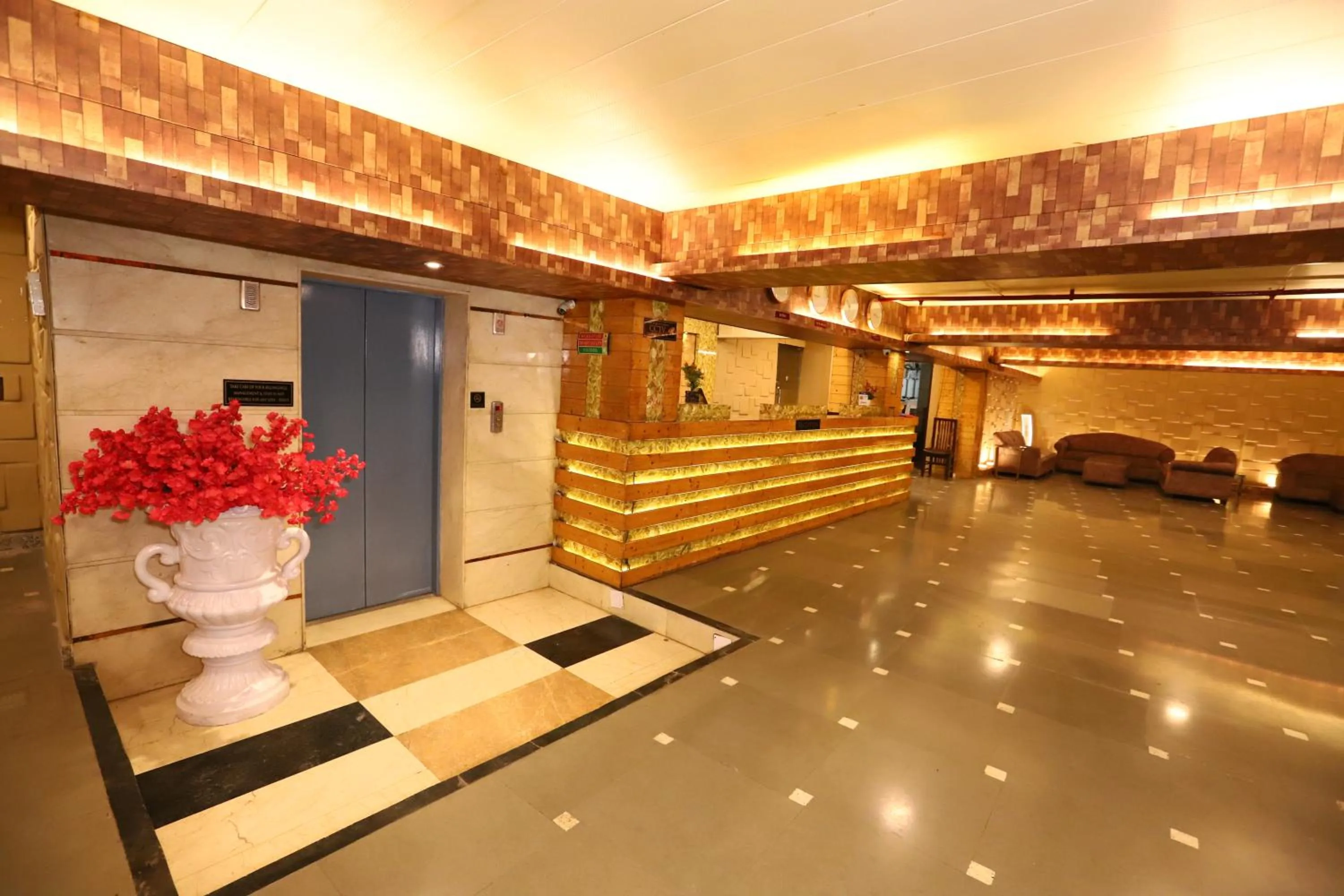 Lobby or reception in Hotel Palm Grand Naraina New Delhi - Couple Friendly Local IDs Accepted
