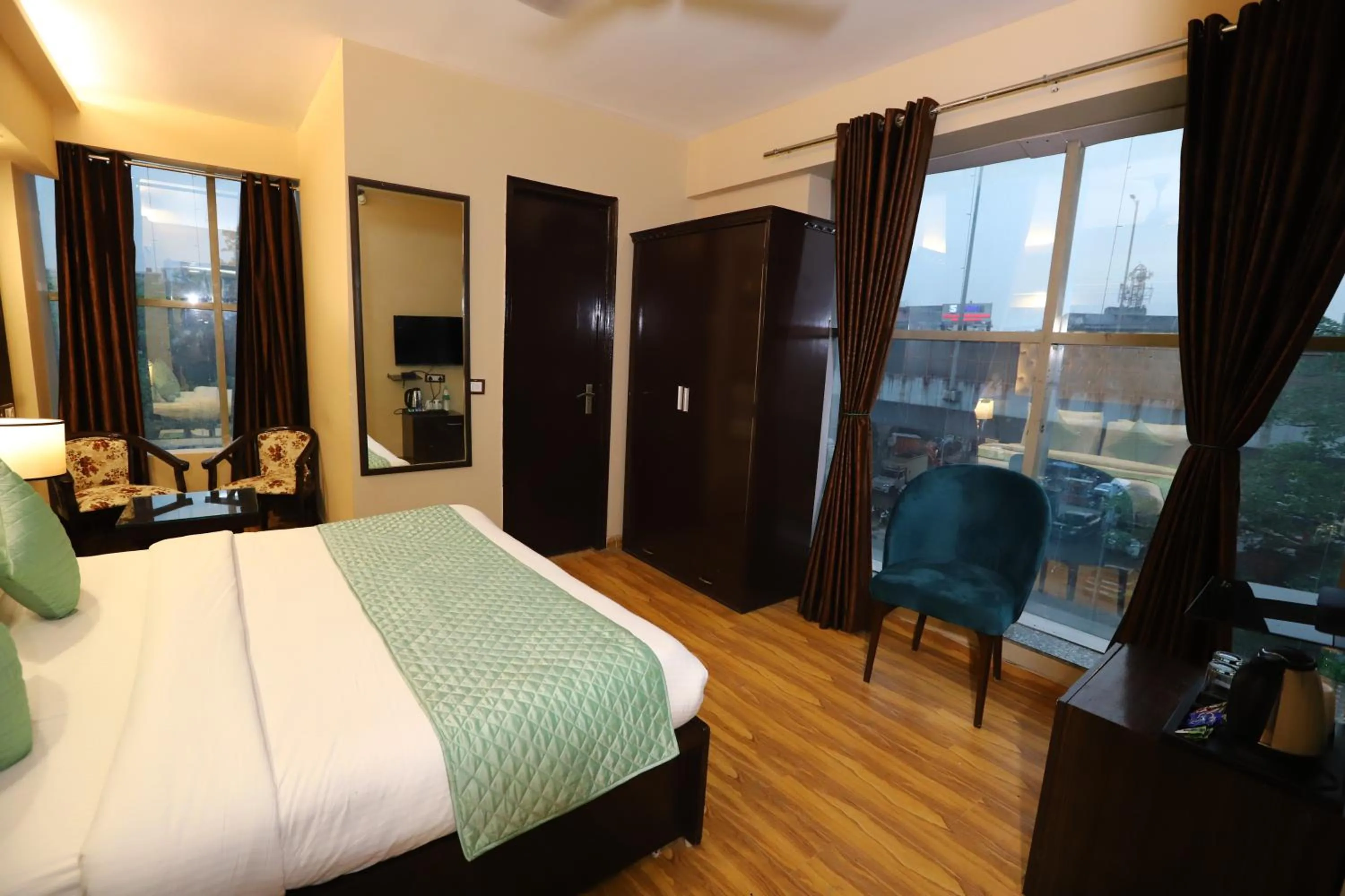 Bed in Hotel Palm Grand Naraina New Delhi - Couple Friendly Local IDs Accepted