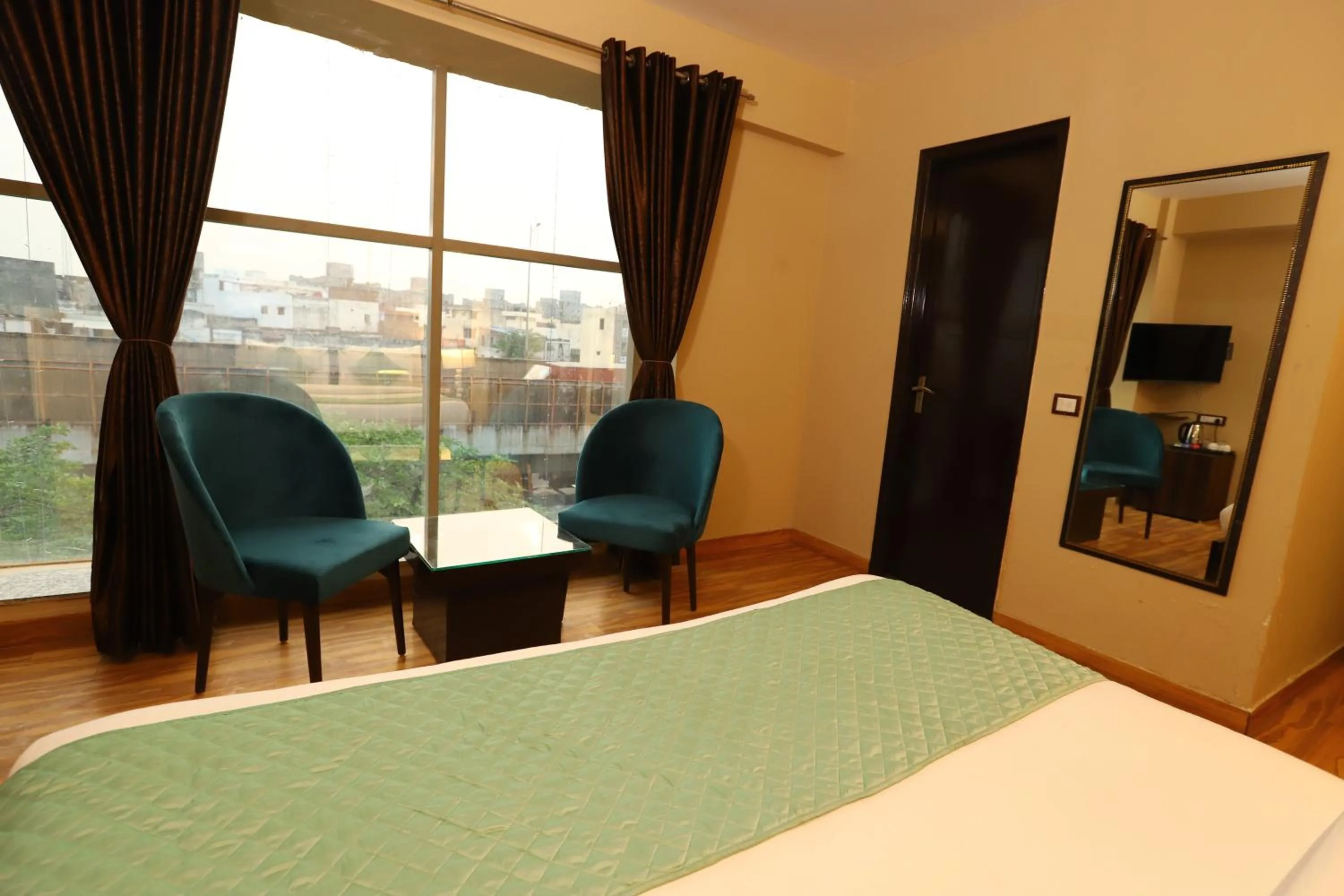 Bed in Hotel Palm Grand Naraina New Delhi - Couple Friendly Local IDs Accepted