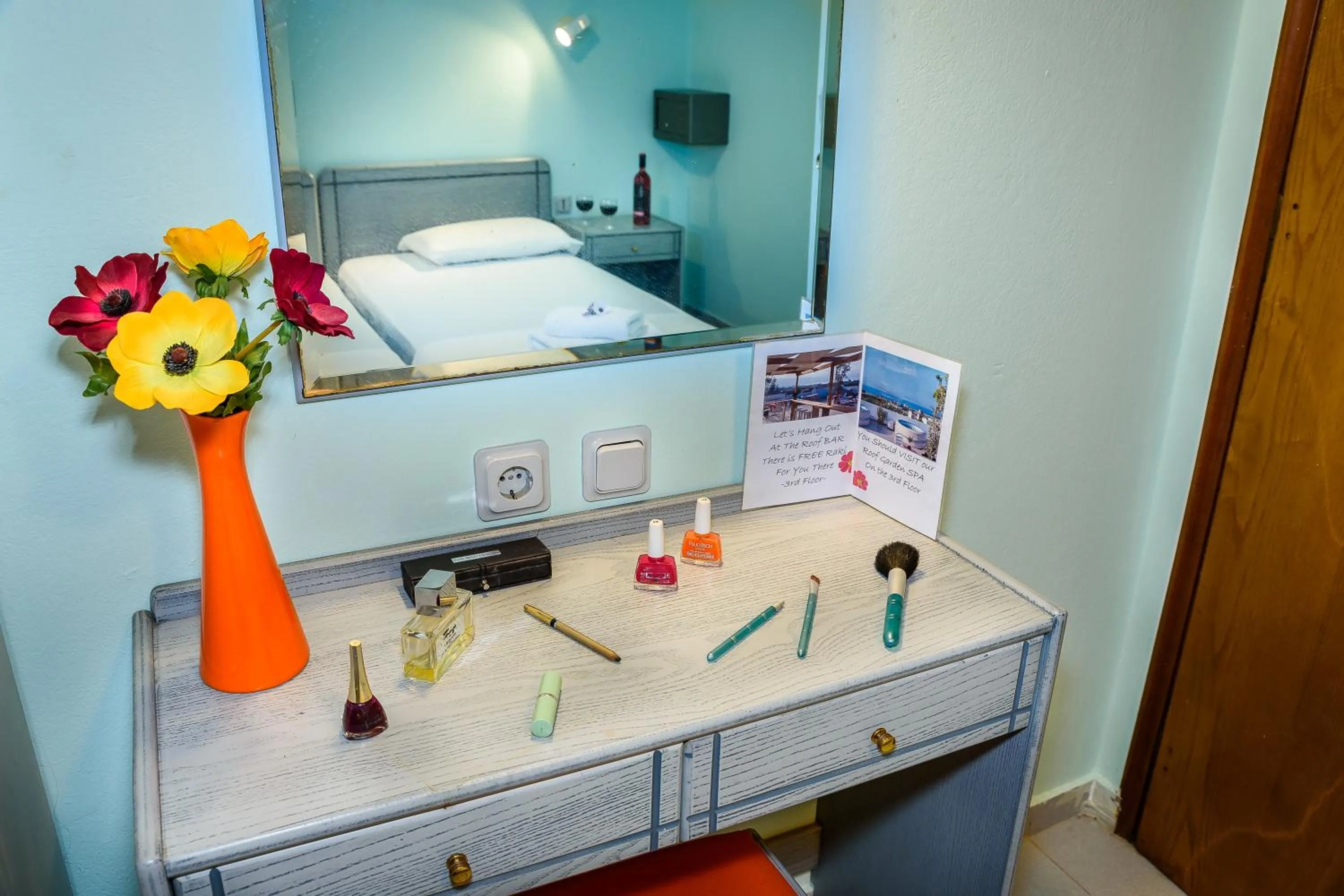 Bed in Louladakis Apartments