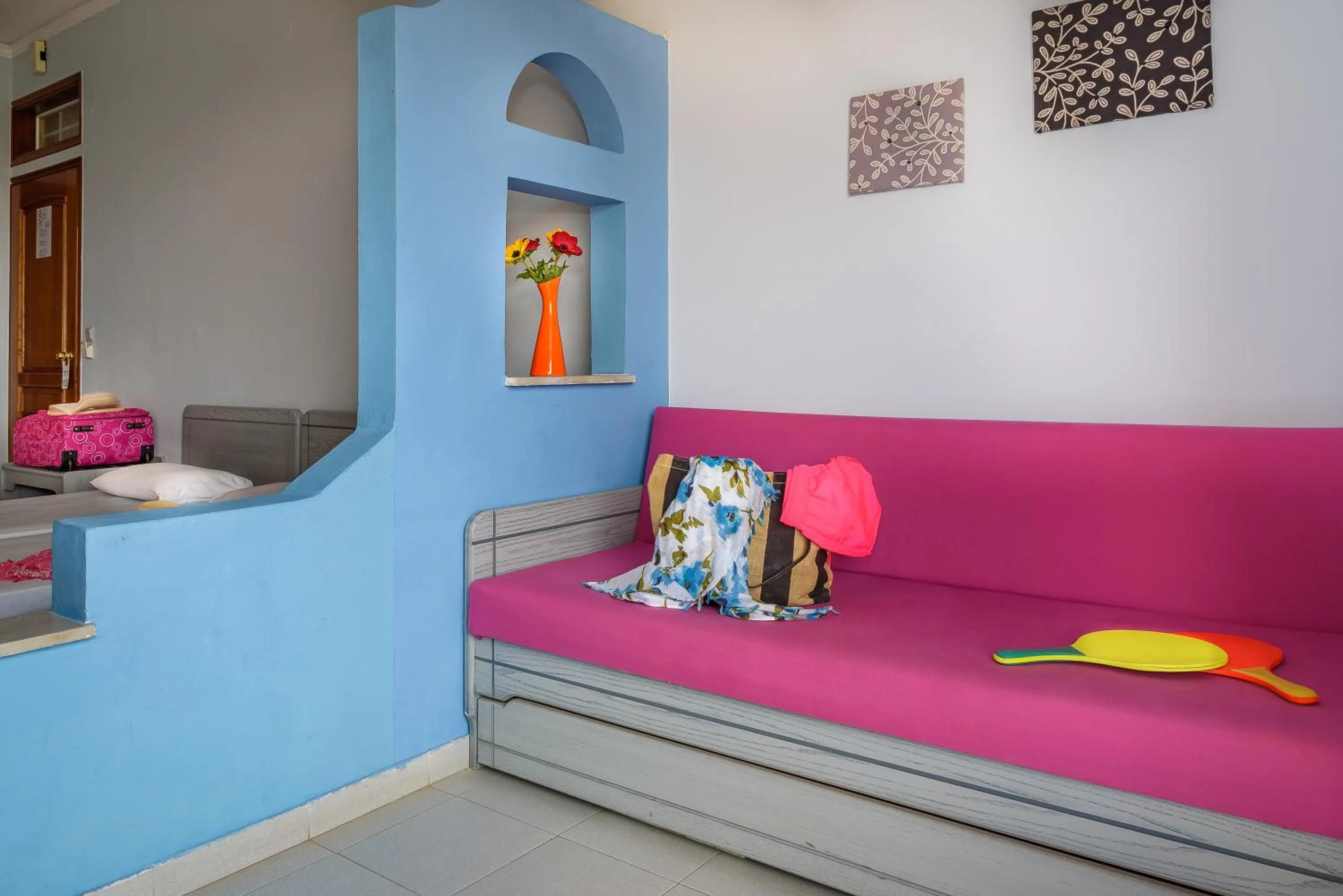 Bed in Louladakis Apartments