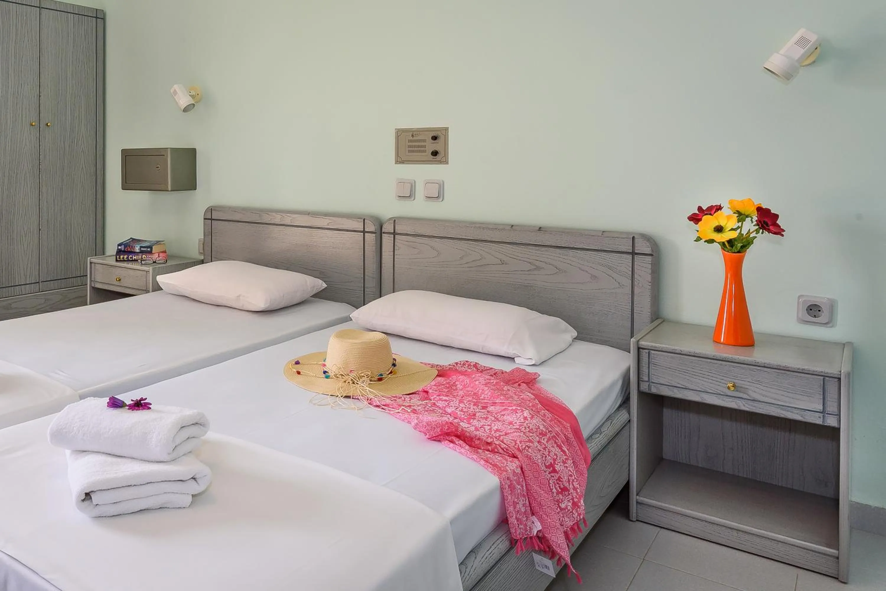 Bed in Louladakis Apartments