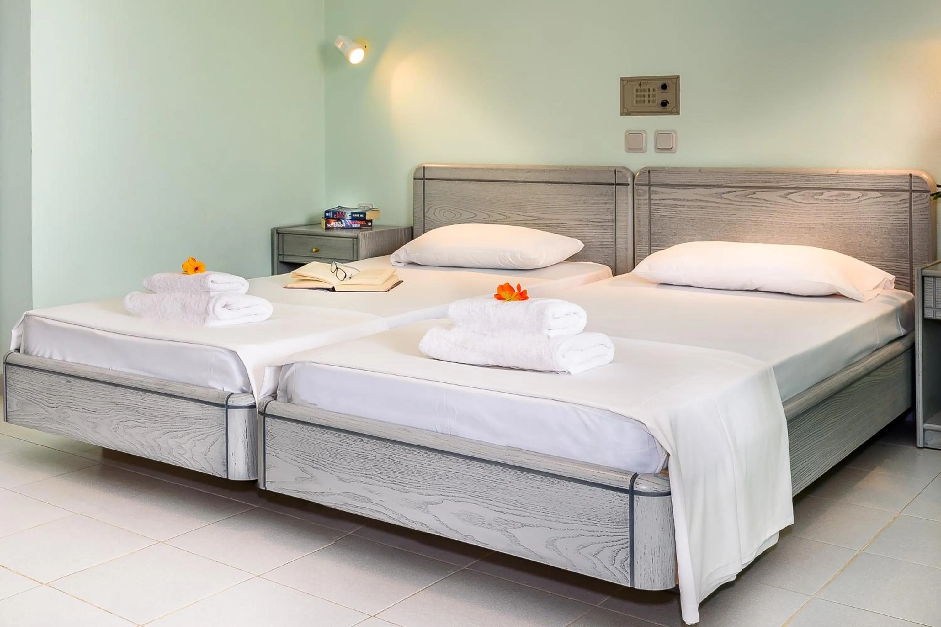 Bed in Louladakis Apartments