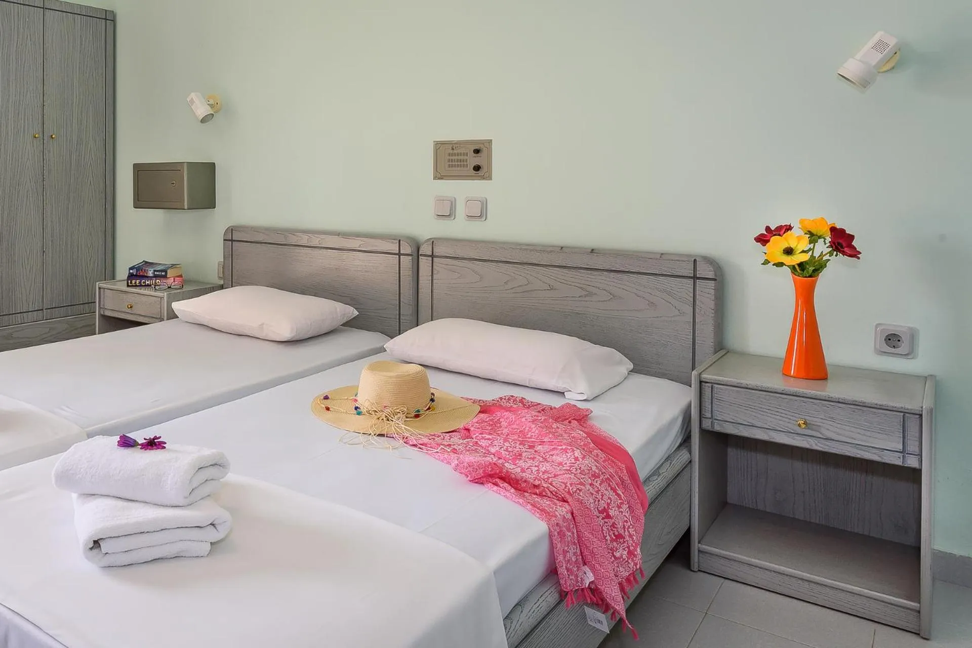 Bed in Louladakis Apartments