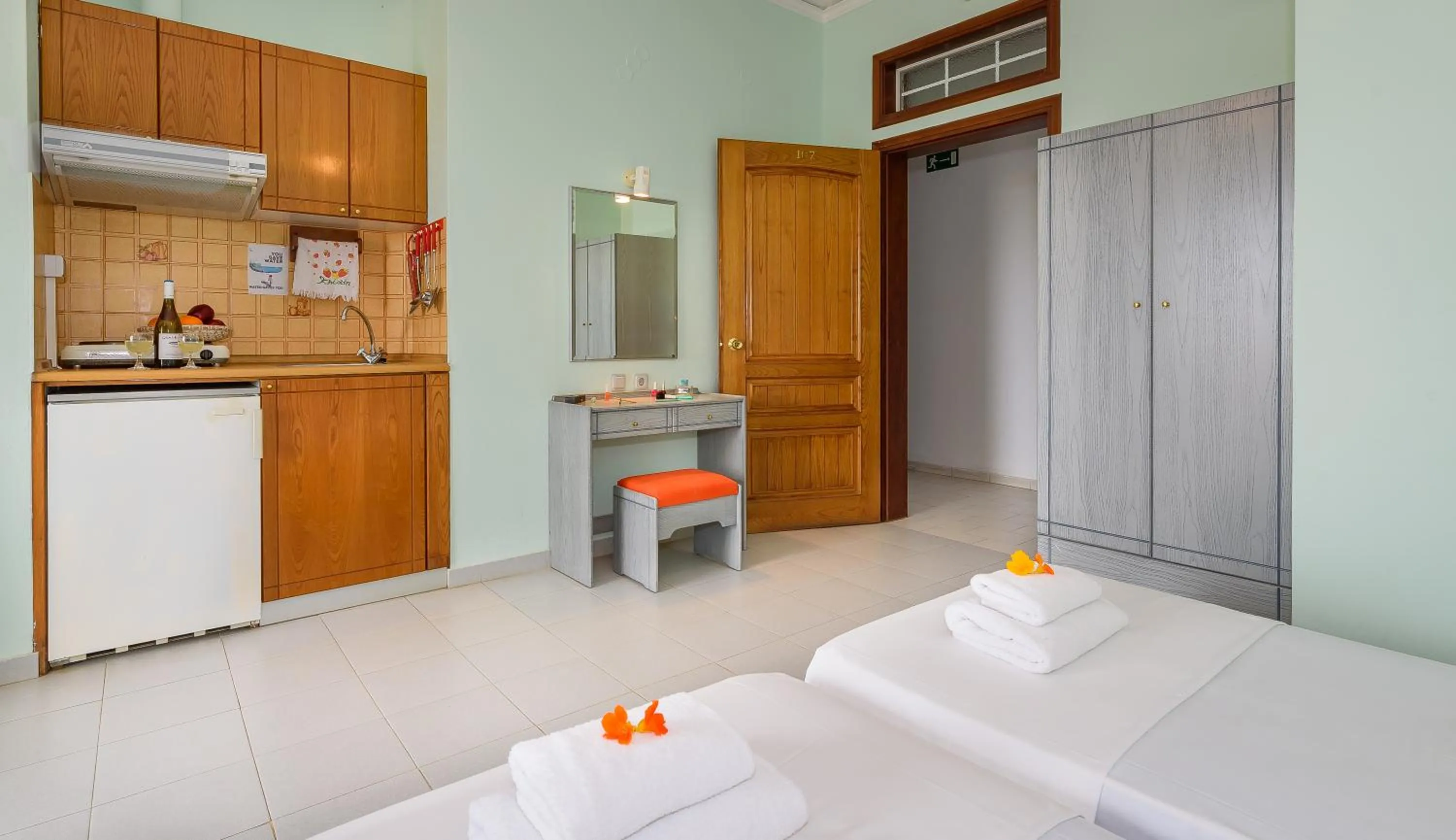 Bed in Louladakis Apartments