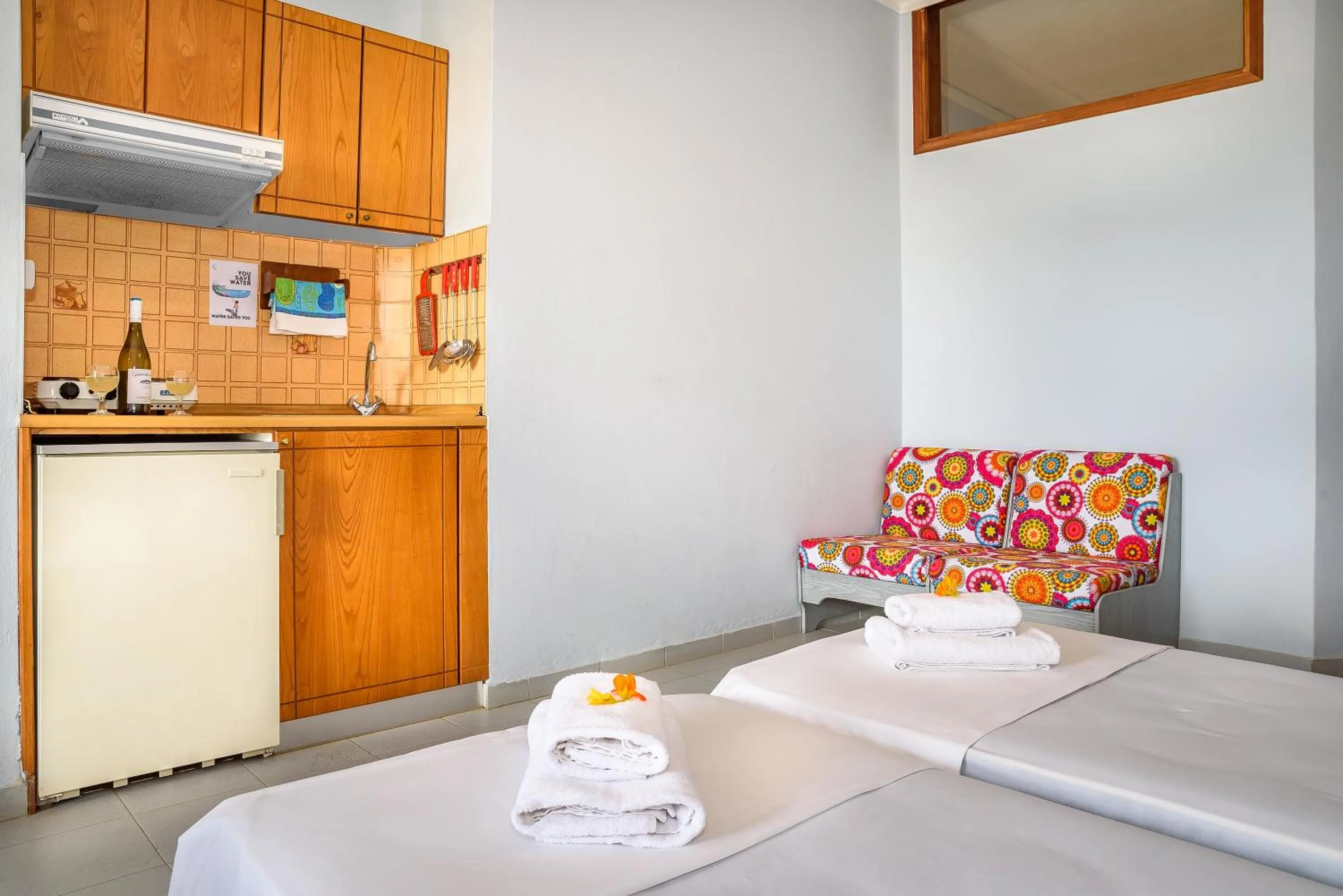 Bed in Louladakis Apartments