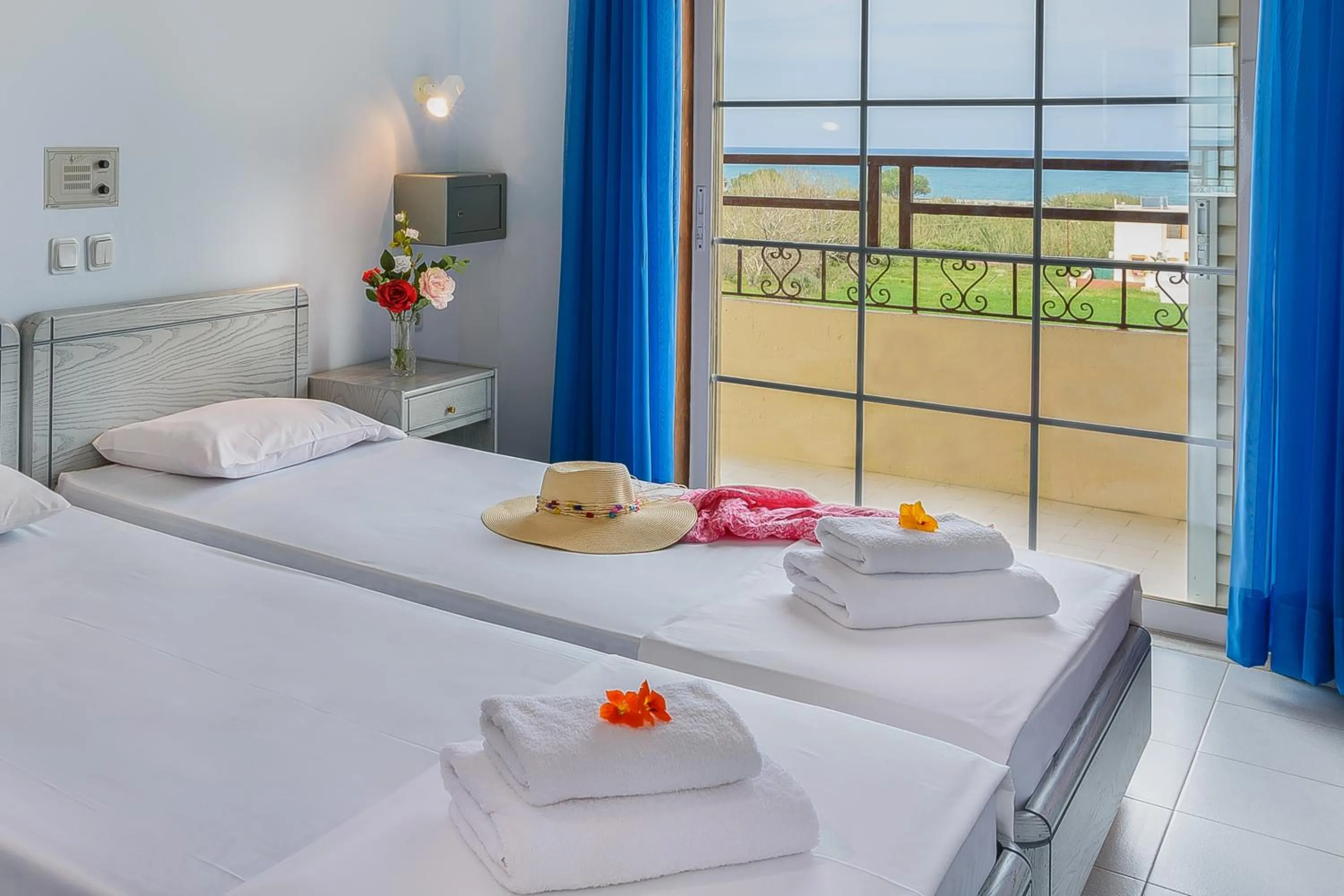 Bed in Louladakis Apartments