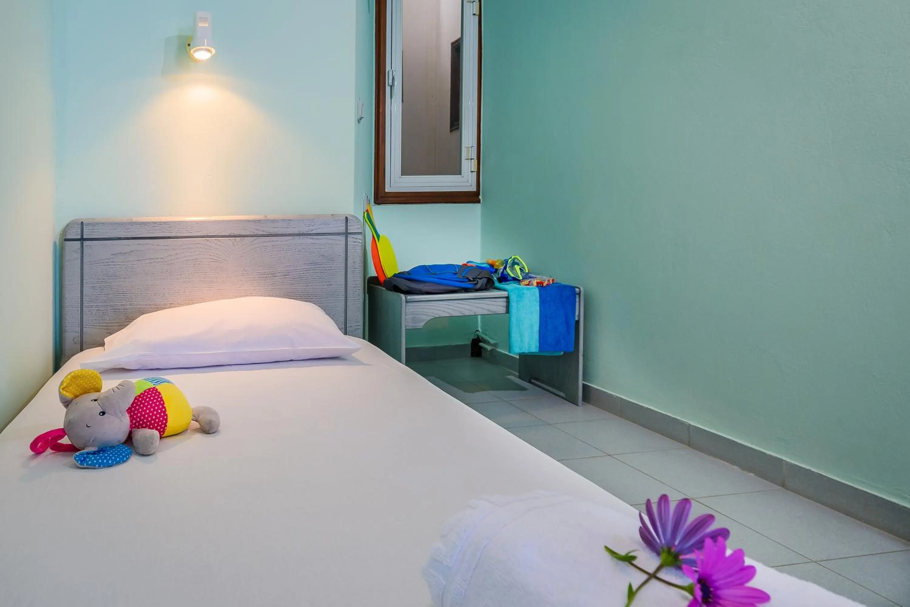 Bed in Louladakis Apartments