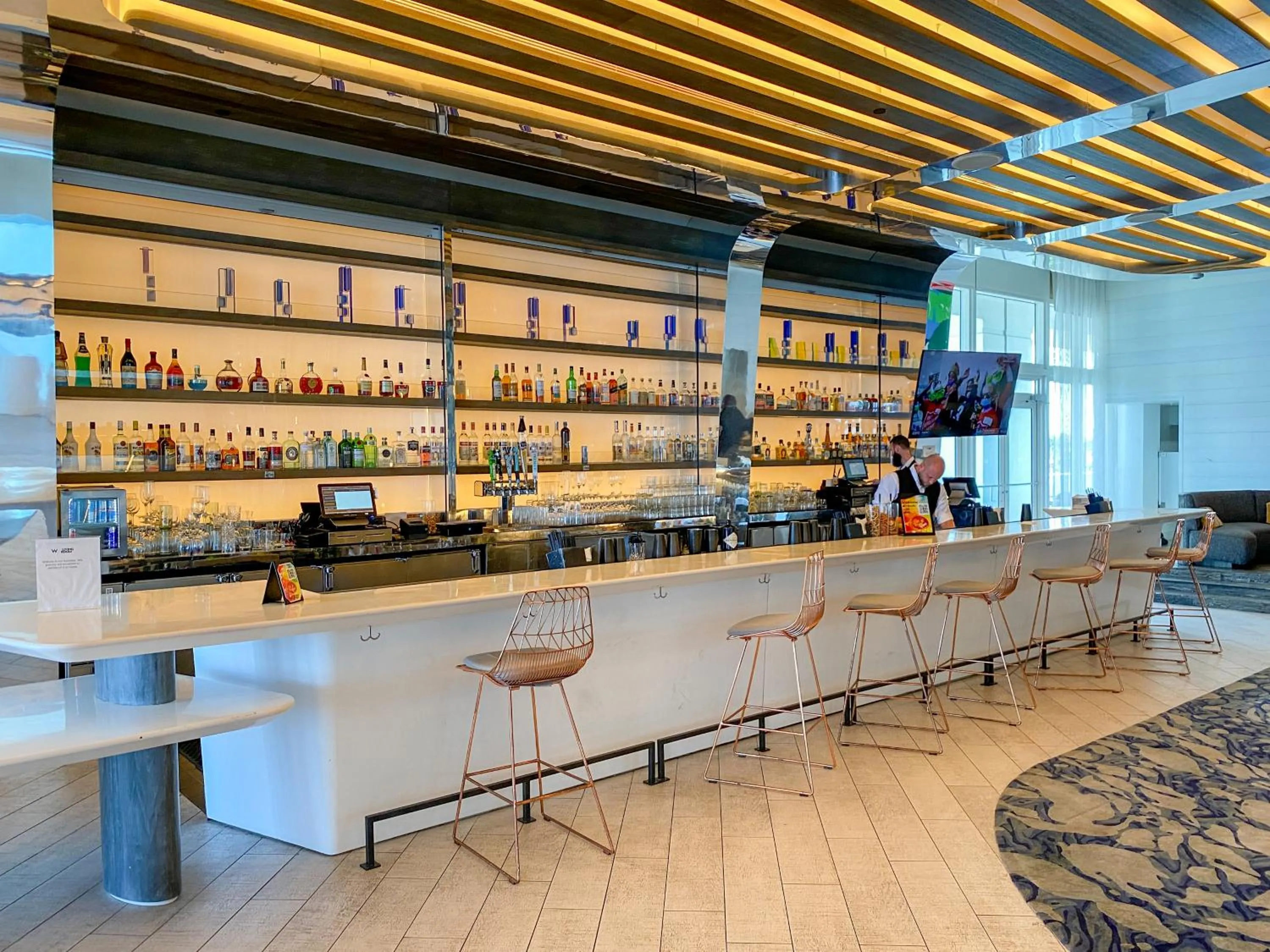 Communal lounge/ TV room in W Residences Fort Lauderdale Luxury Suites Across from Fort Lauderdale Beach