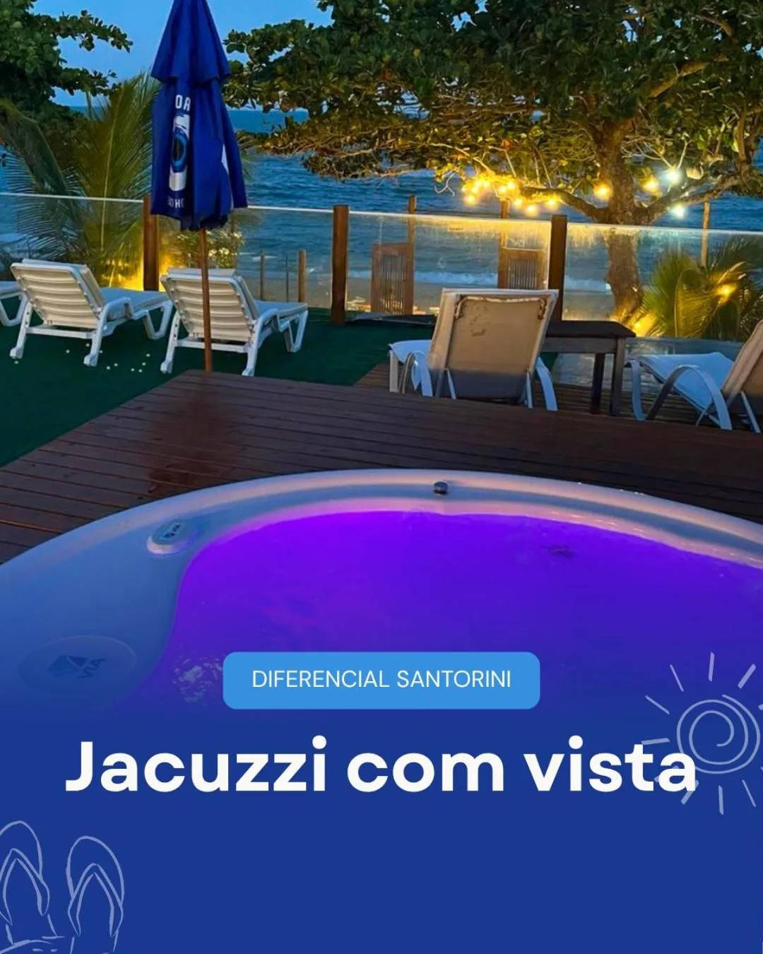 Hot Tub in Santorini Beach Hotel