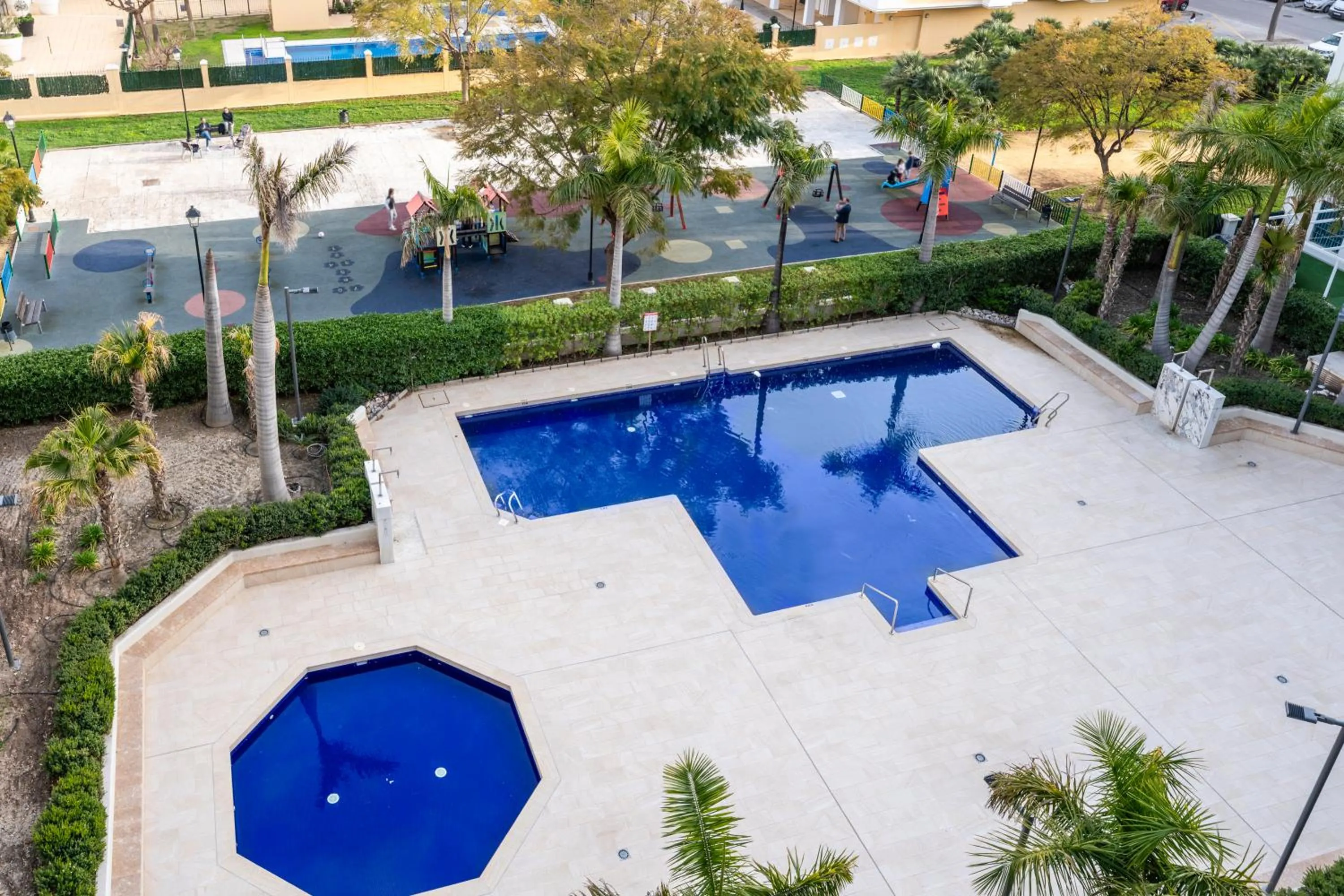 Pool view in Ático Azucarera Torre del Mar
