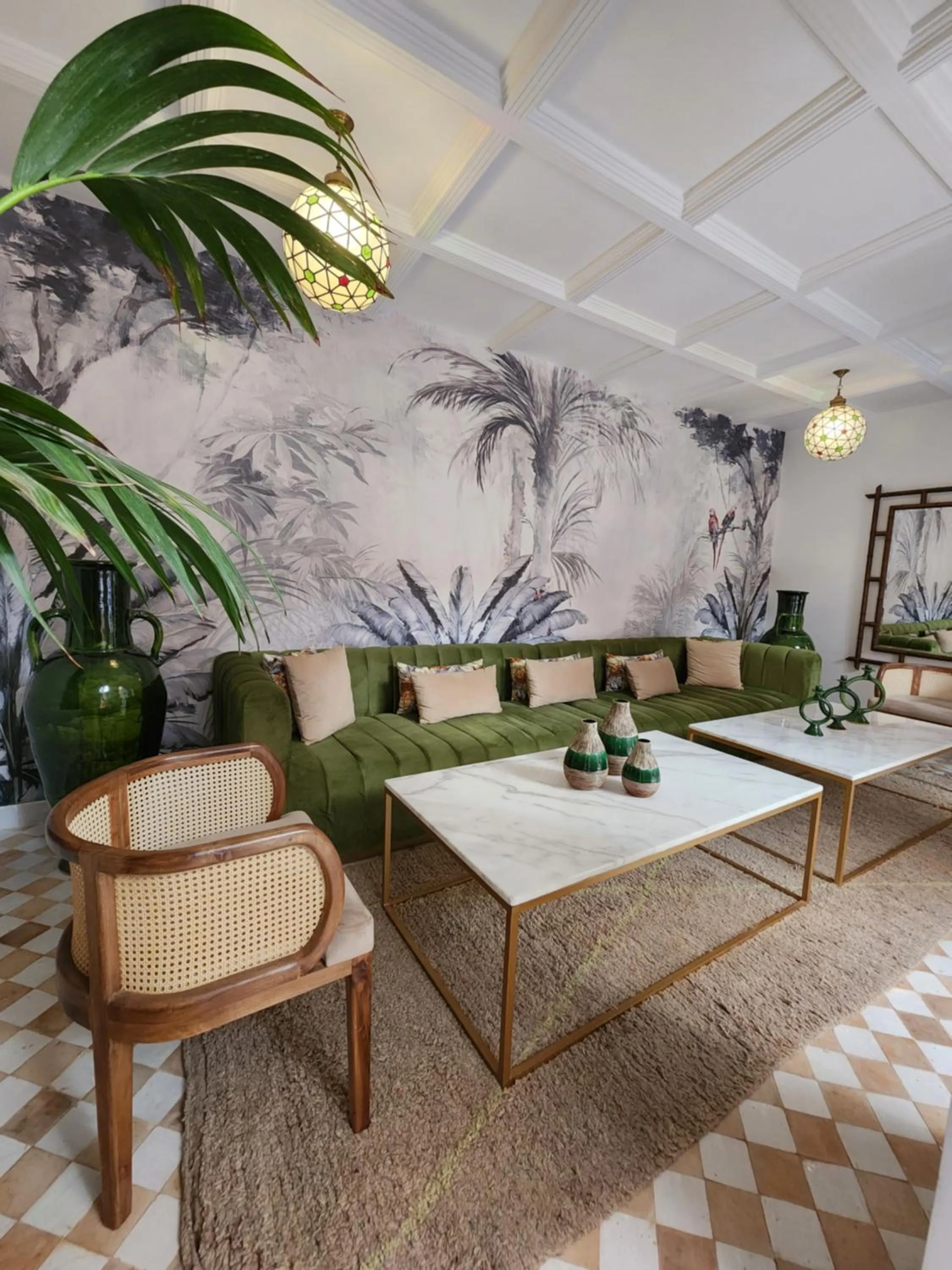 Seating area in Riad Le Saadien ,Adult only