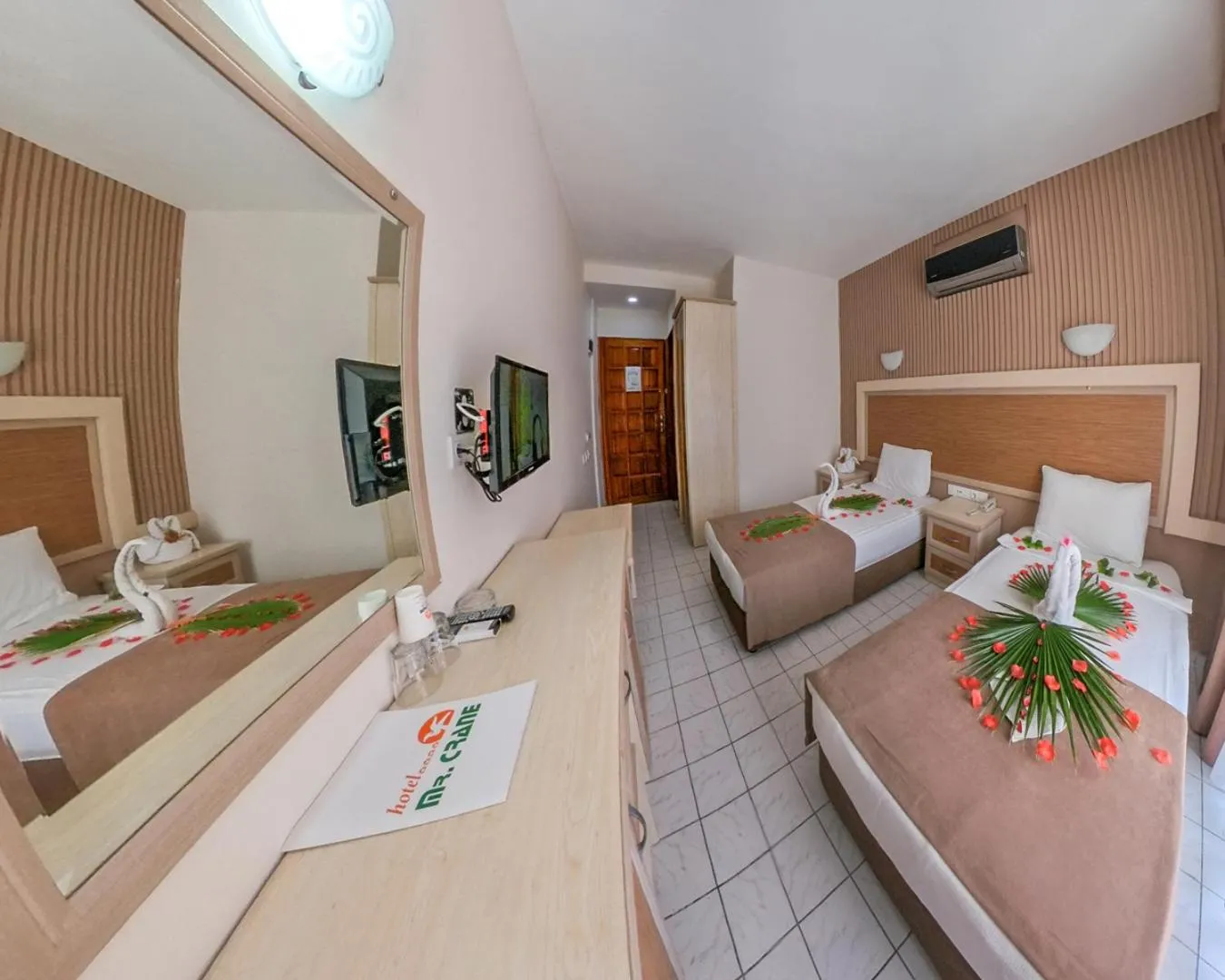 Bed in Mr Crane Hotel