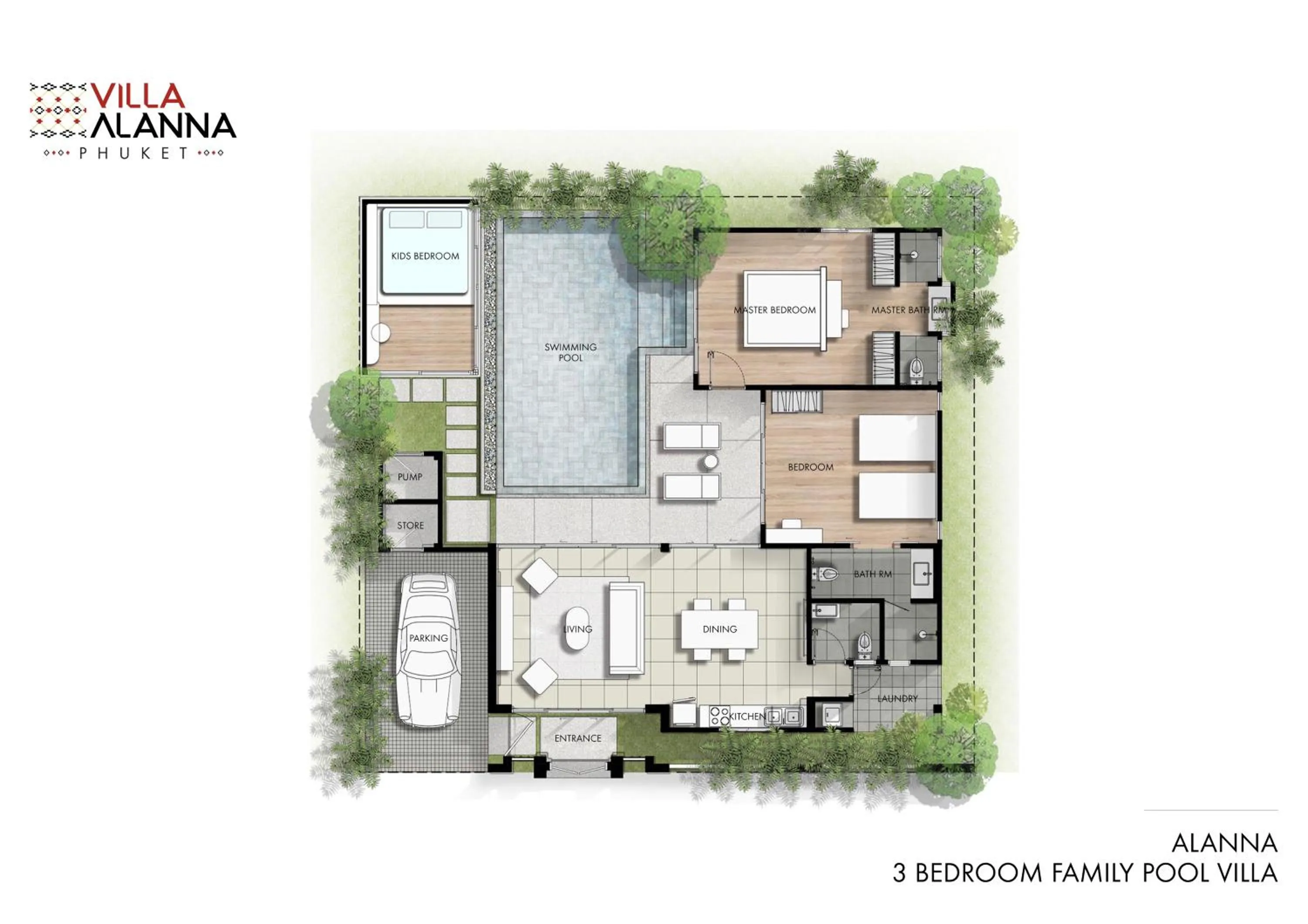 Bedroom in Villa Alanna Phuket