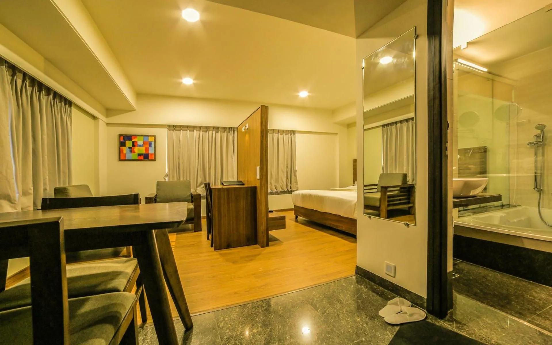 Living room, Bed in The Basil Park