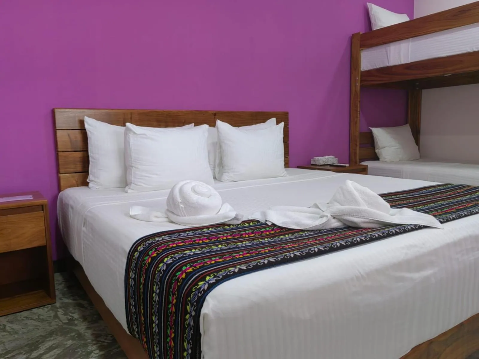 Bed in Itza Hotel Akumal