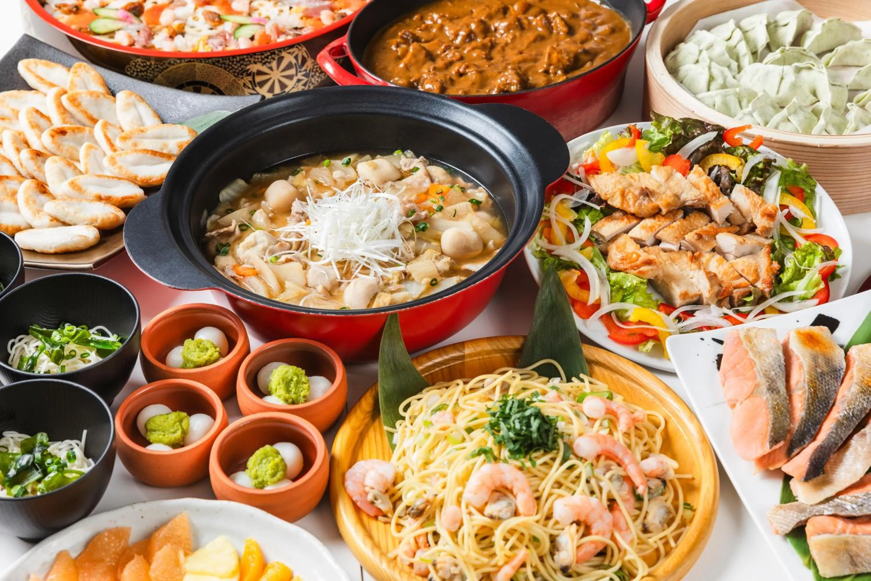 Buffet breakfast in Sotetsu Fresa Inn Sendai