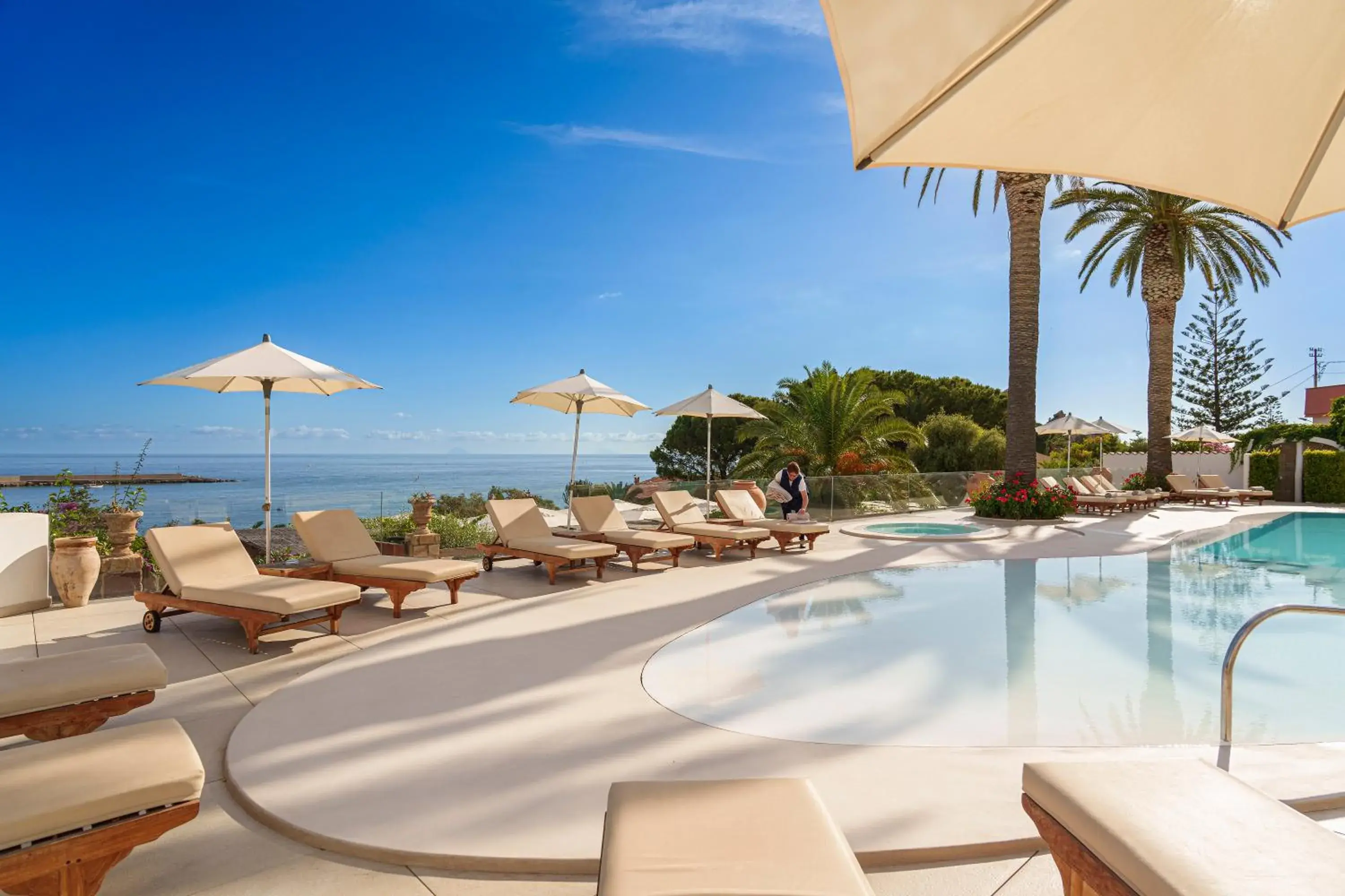 Swimming pool in Le Calette Bay Swimming pool in Le Calette Bay