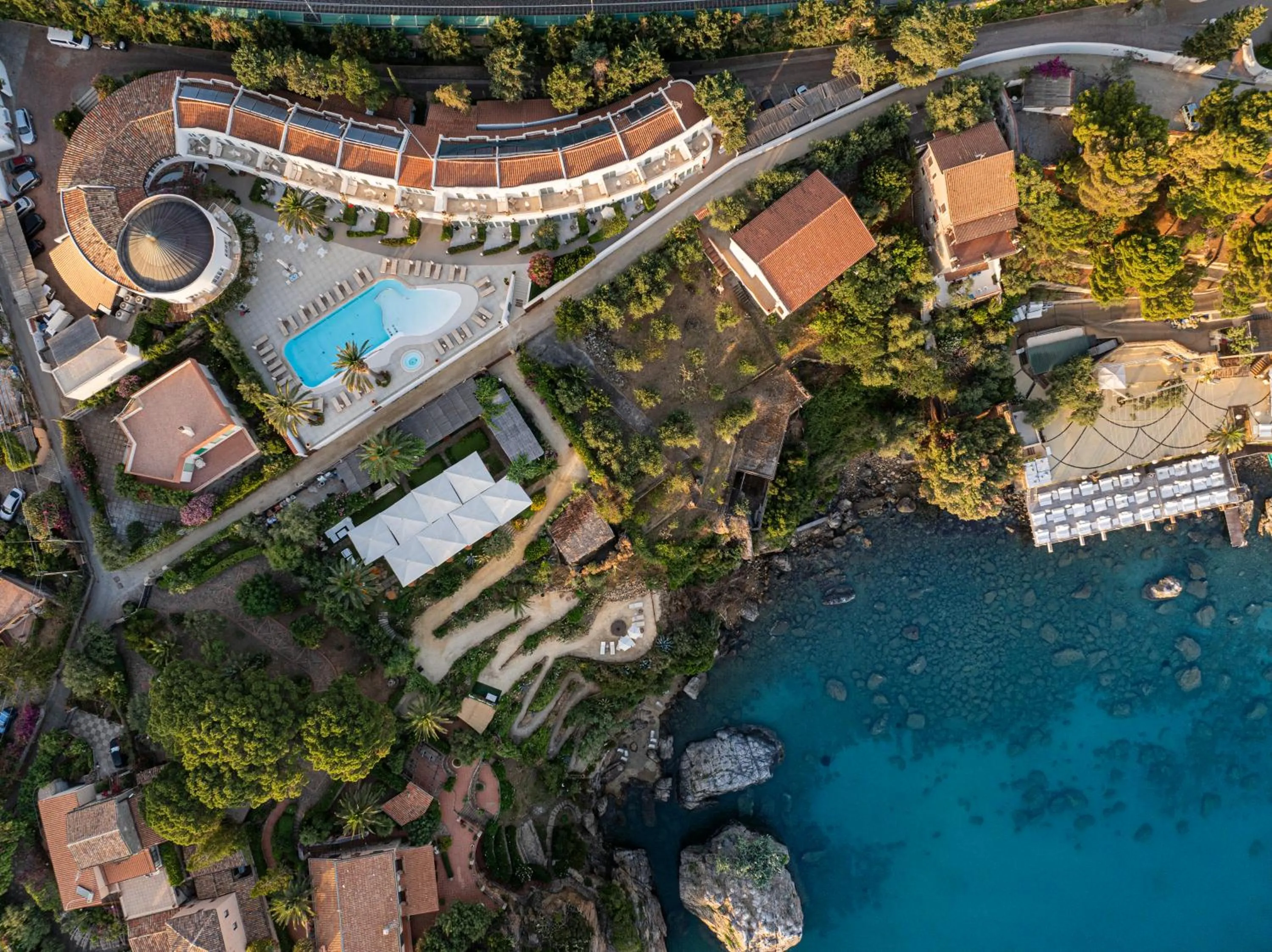 Bird's eye view in Le Calette Bay