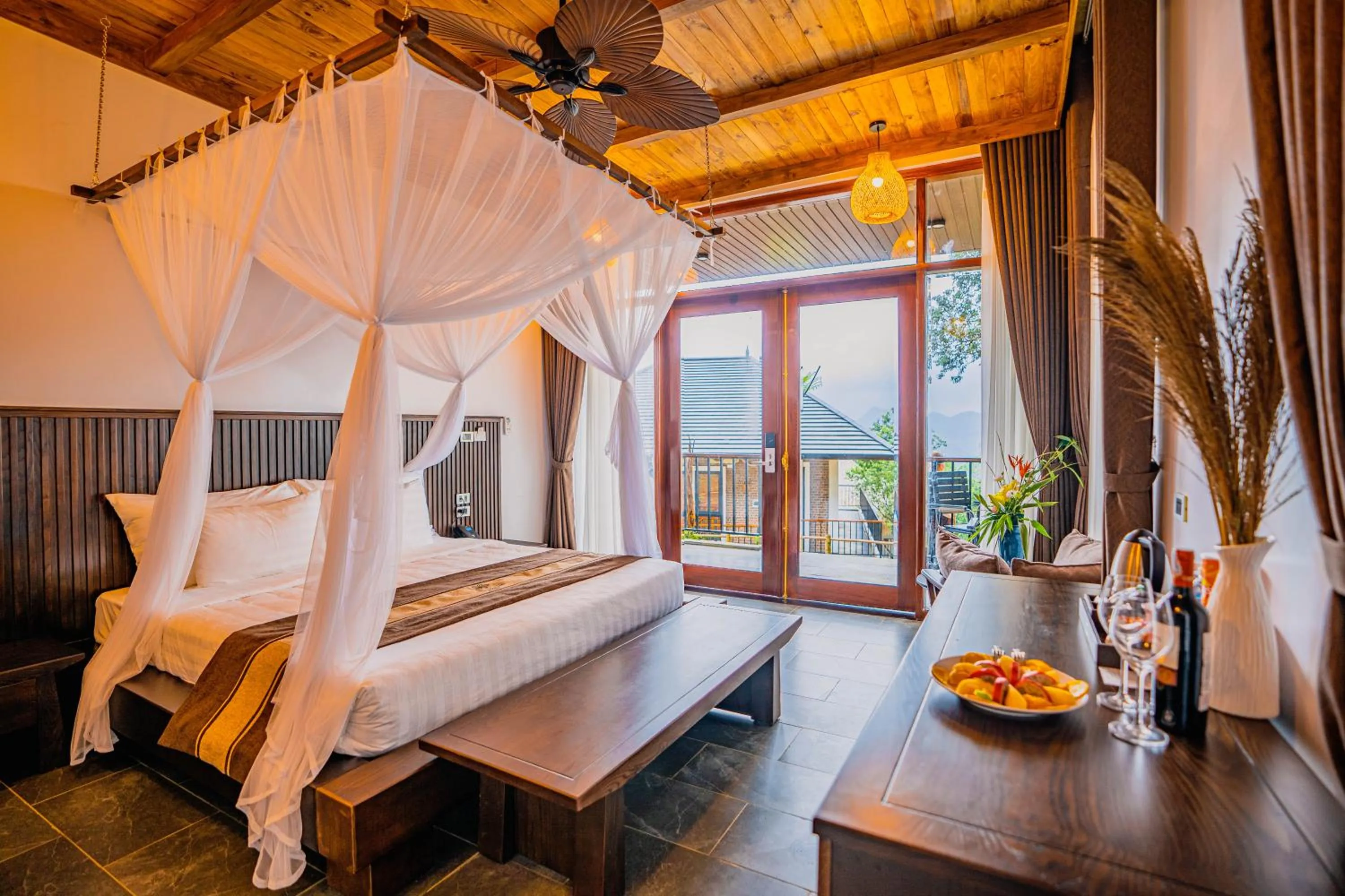 Bed in PU LUONG BOCBANDI RETREAT