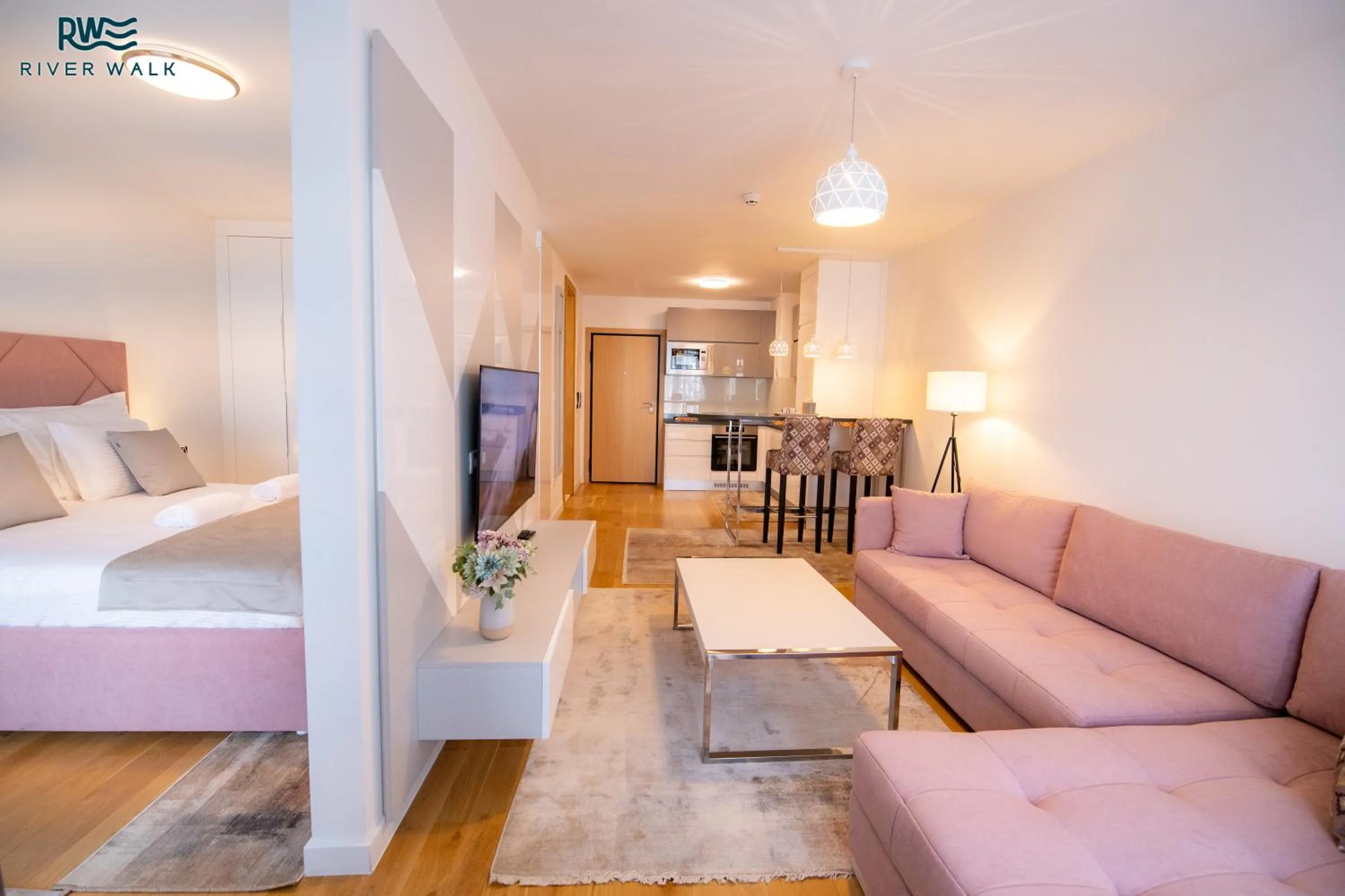 Living room, Bed in River Walk Sarajevo