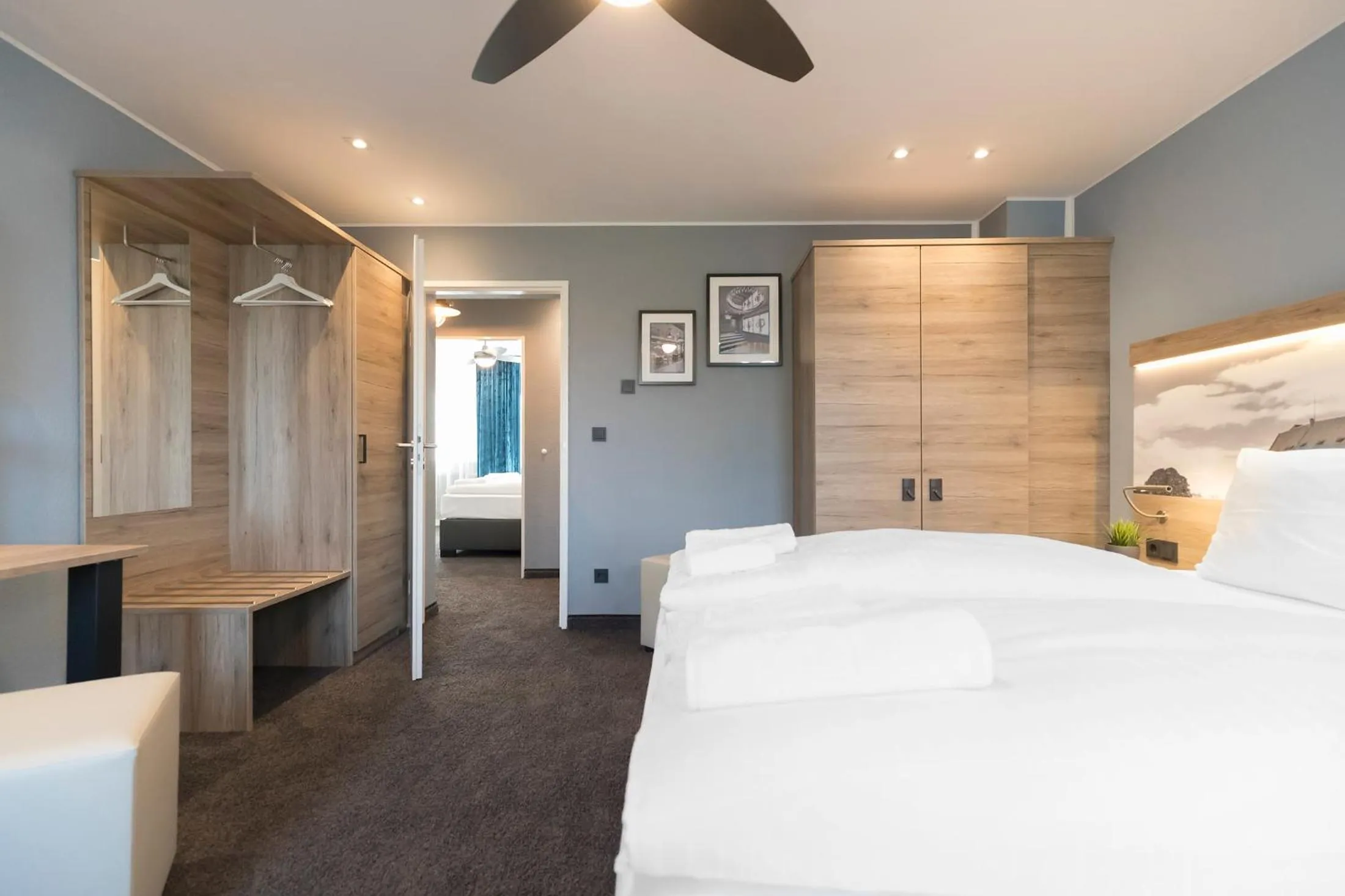 Living room, Bed in Riverview Apartments by dasPaul