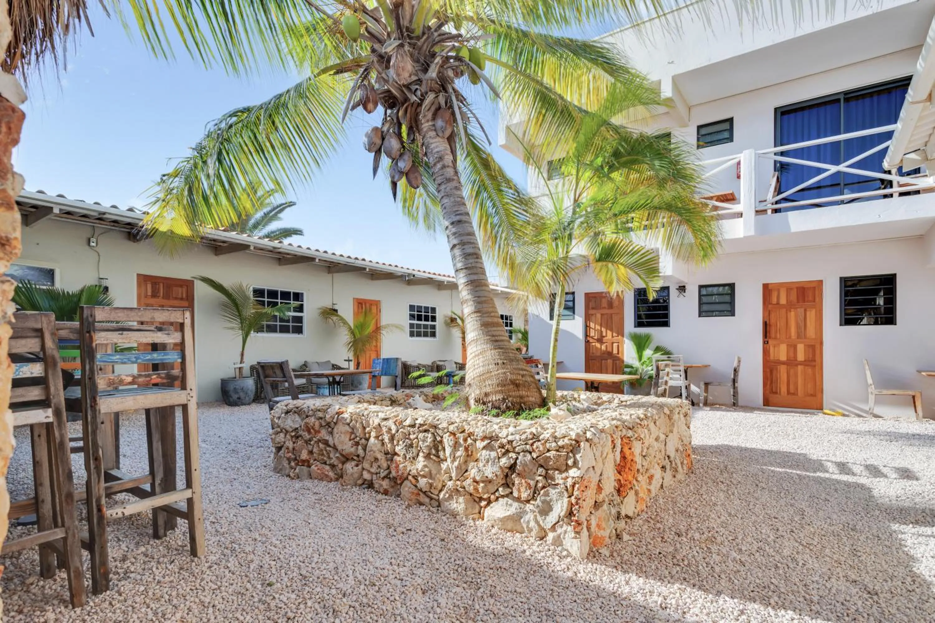 Inner courtyard view, Property Building in The Hut Bonaire