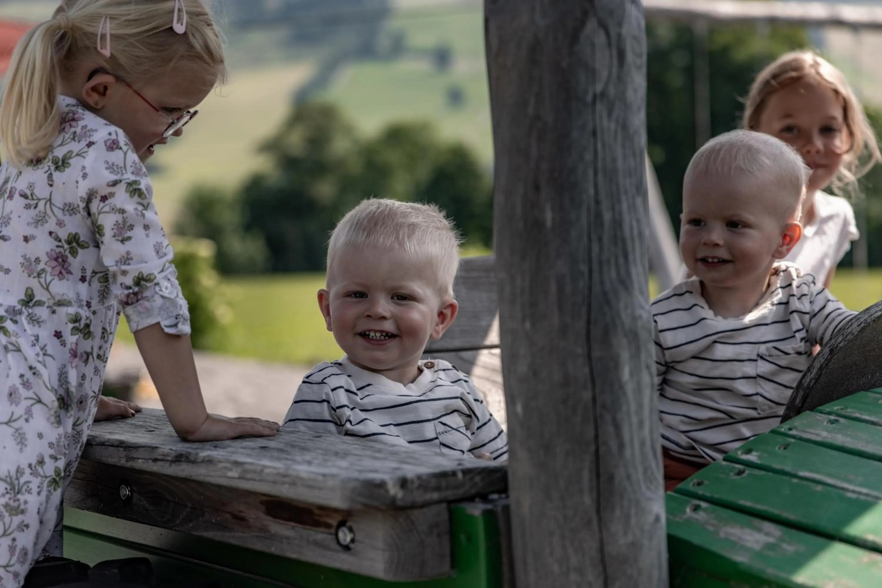children in Biohof Ebengut