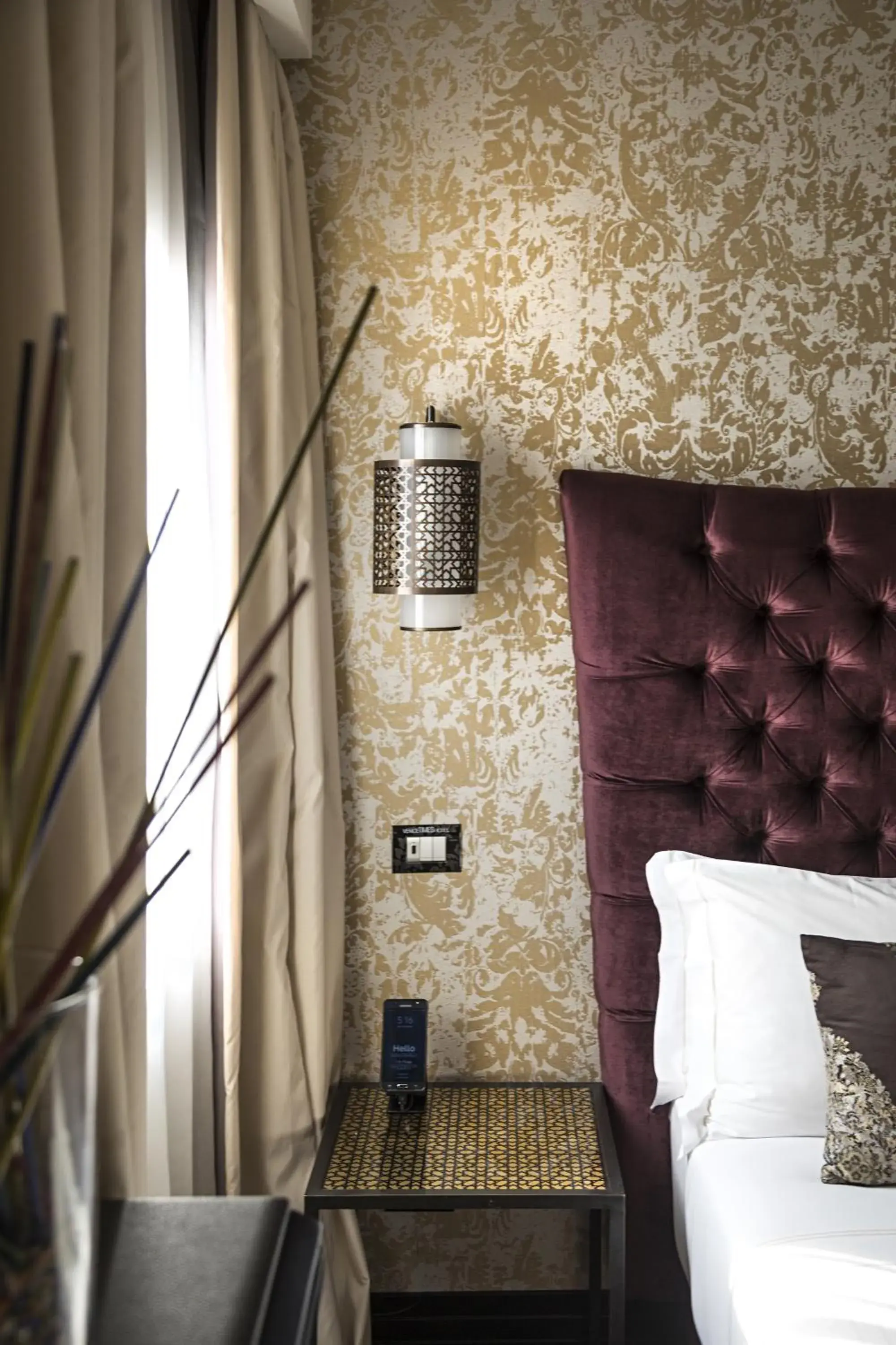 Decorative detail, Bed in The Venice Times Decorative detail, Bed in The Venice Times