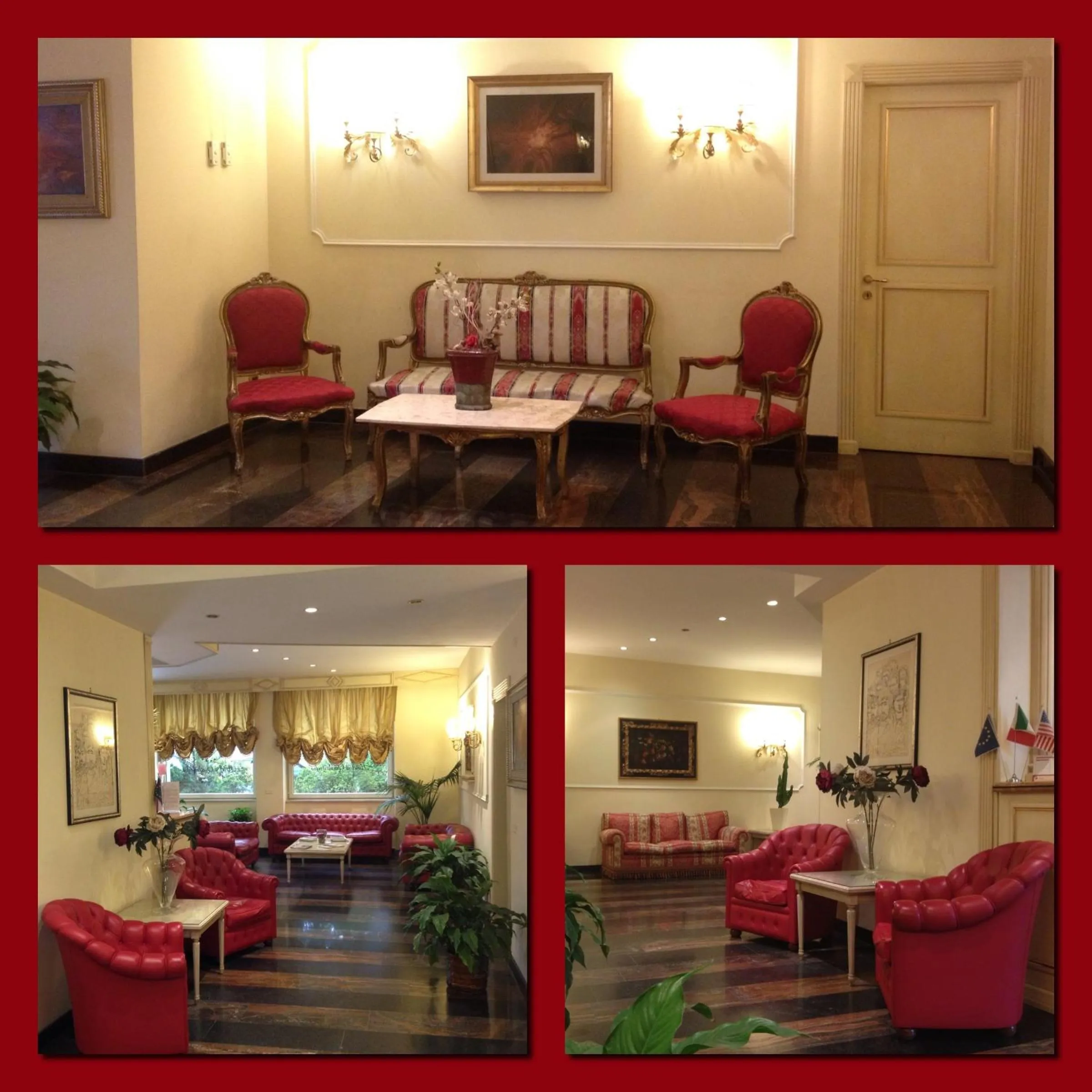 Lobby or reception in Hotel Quadrifoglio Roma Eur
