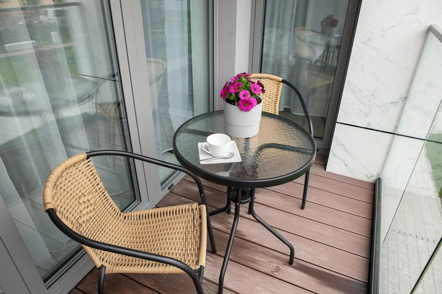 Balcony/Terrace in Sleepy3city Plac Unii
