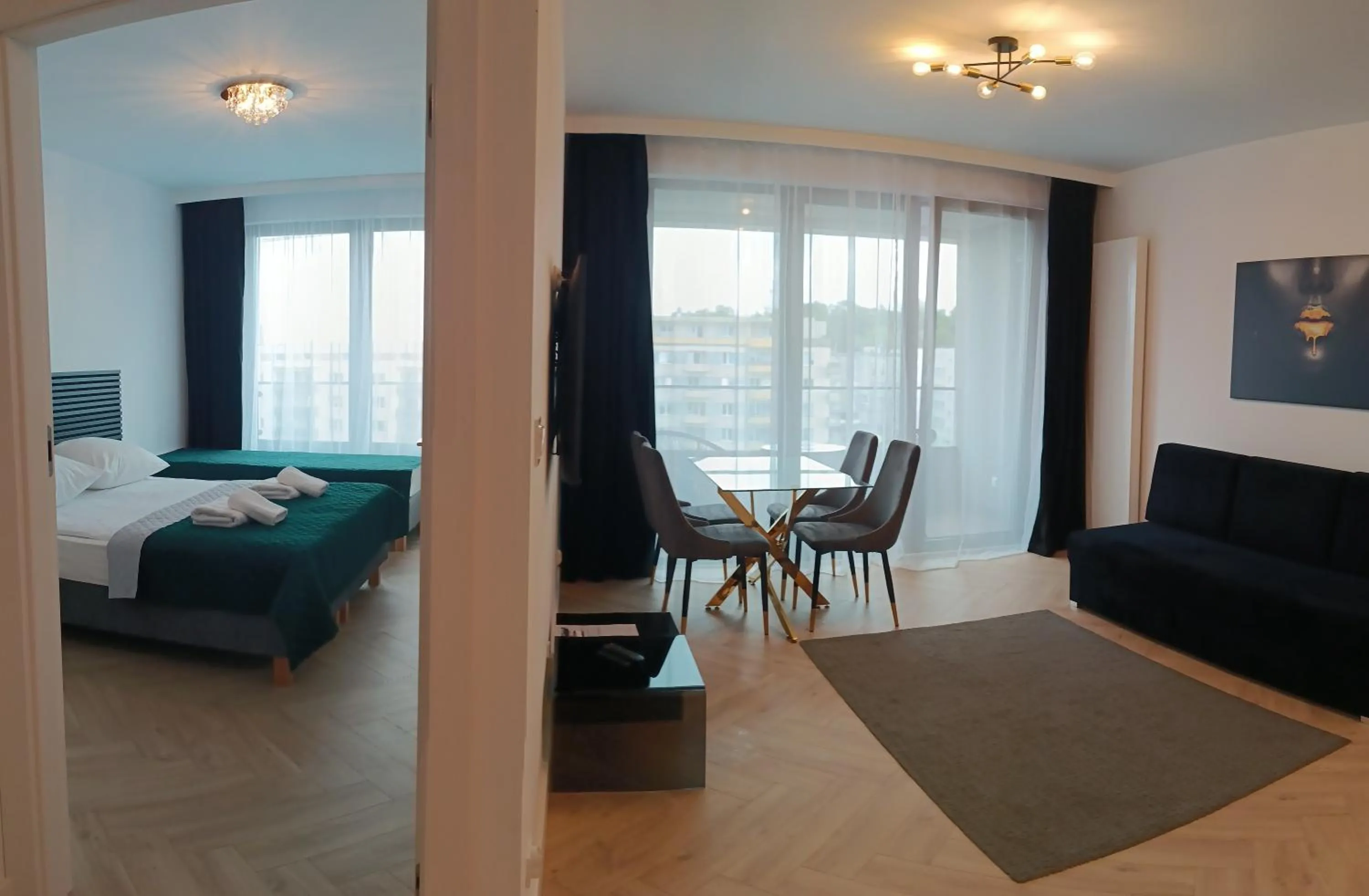Living room, Bed in Sleepy3city Plac Unii