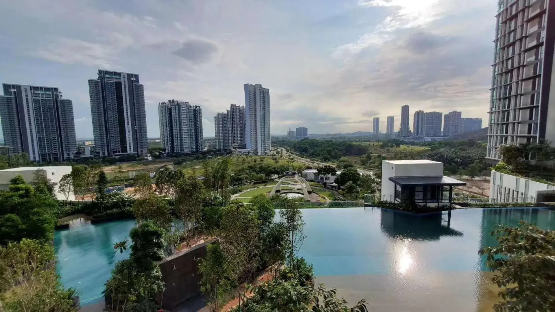 Pool view in The Elysia Suites Pool view in The Elysia Suites