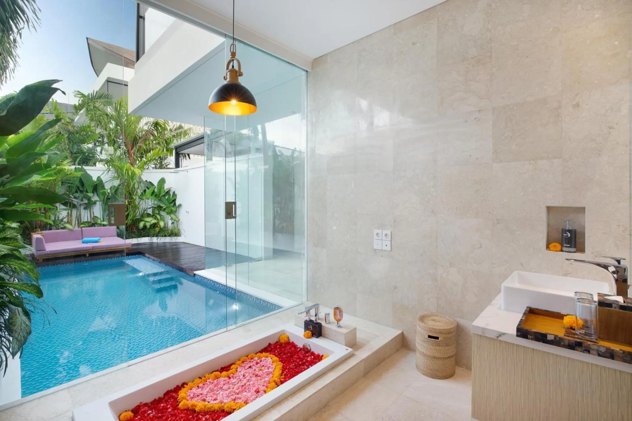 Bathroom in Eight Palms Villa Seminyak by Ini Vie Hospitality