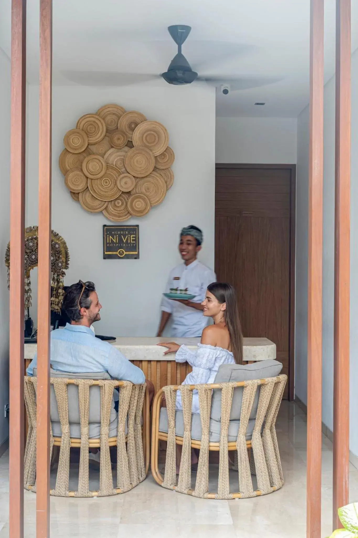 Lobby or reception in Eight Palms Villa Seminyak by Ini Vie Hospitality Lobby or reception in Eight Palms Villa Seminyak by Ini Vie Hospitality