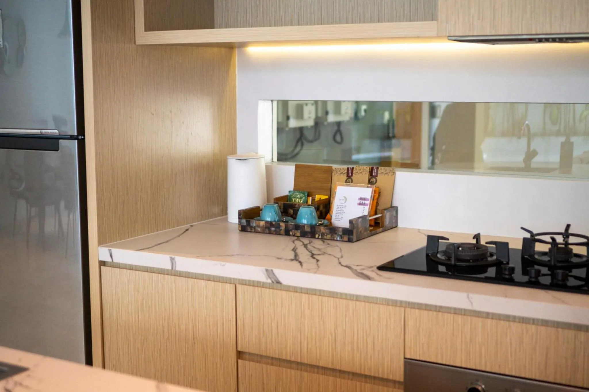 Kitchen or kitchenette in Eight Palms Villa Seminyak by Ini Vie Hospitality